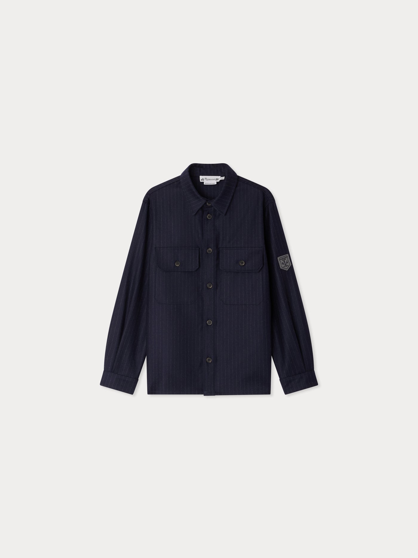 Gustave navy wool shirt