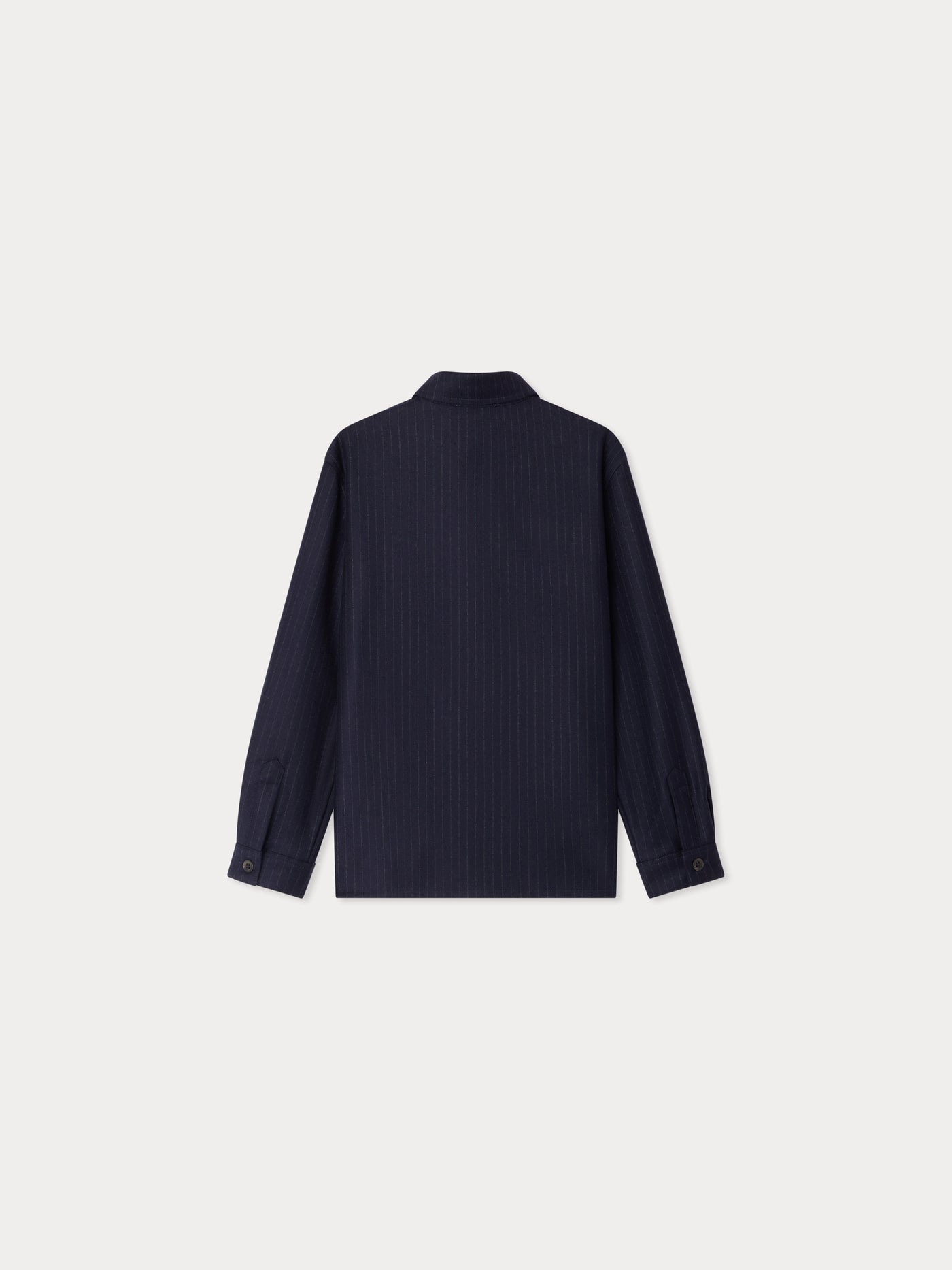 Gustave navy wool shirt