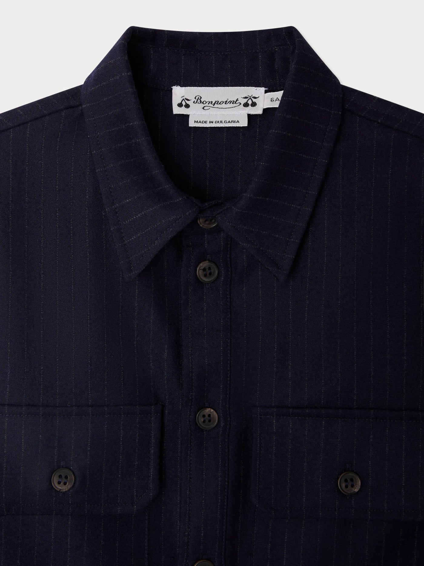 Gustave navy wool shirt