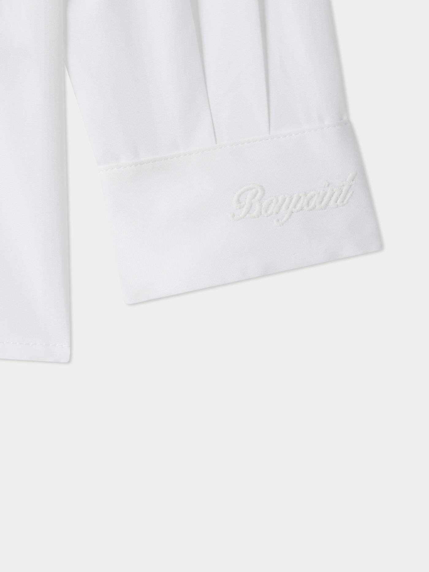 Camicia Aristotele con collo e polsini in piquet di cotone popeline