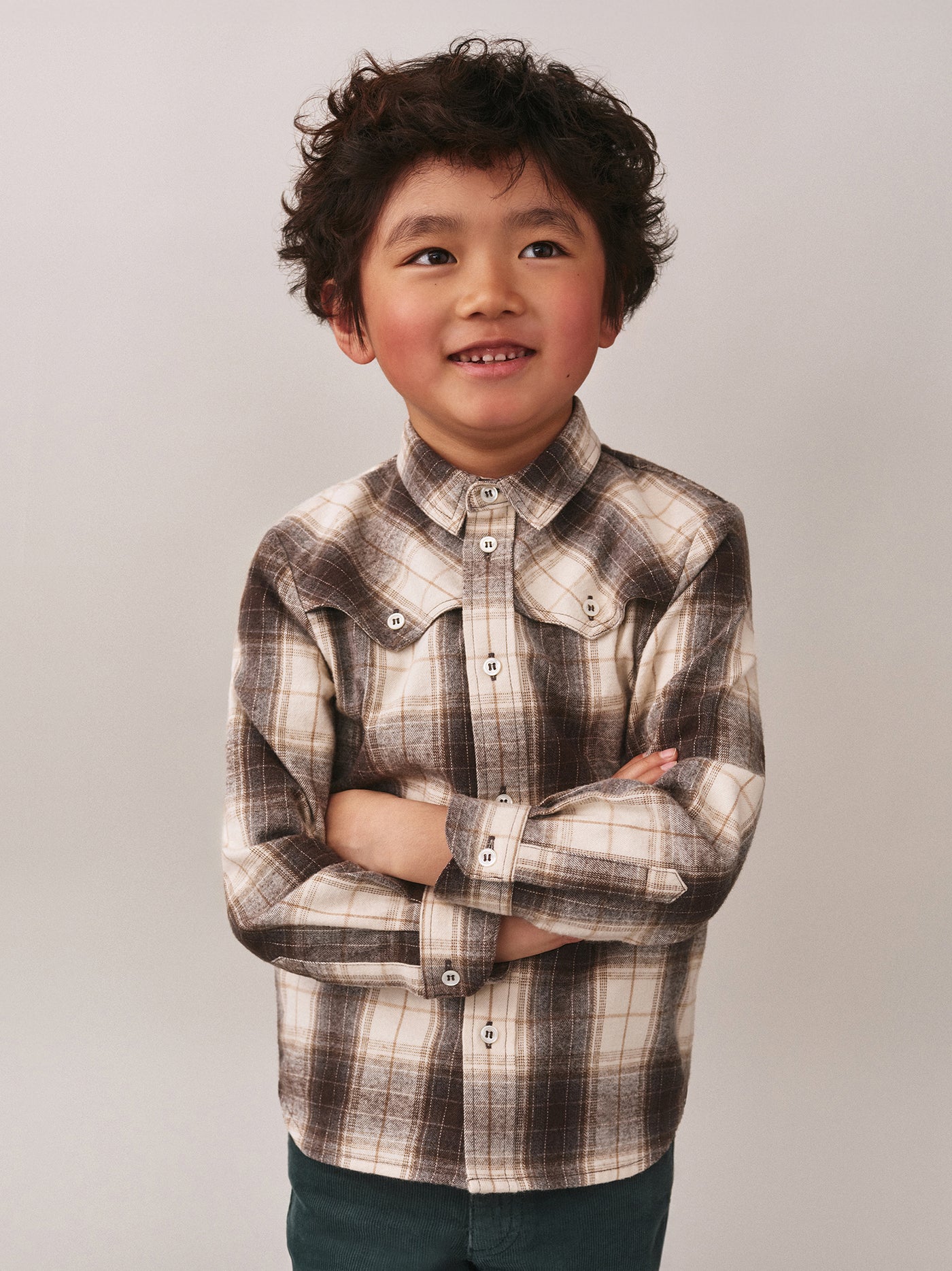 Camicia a quadri in cotone biologico Jared