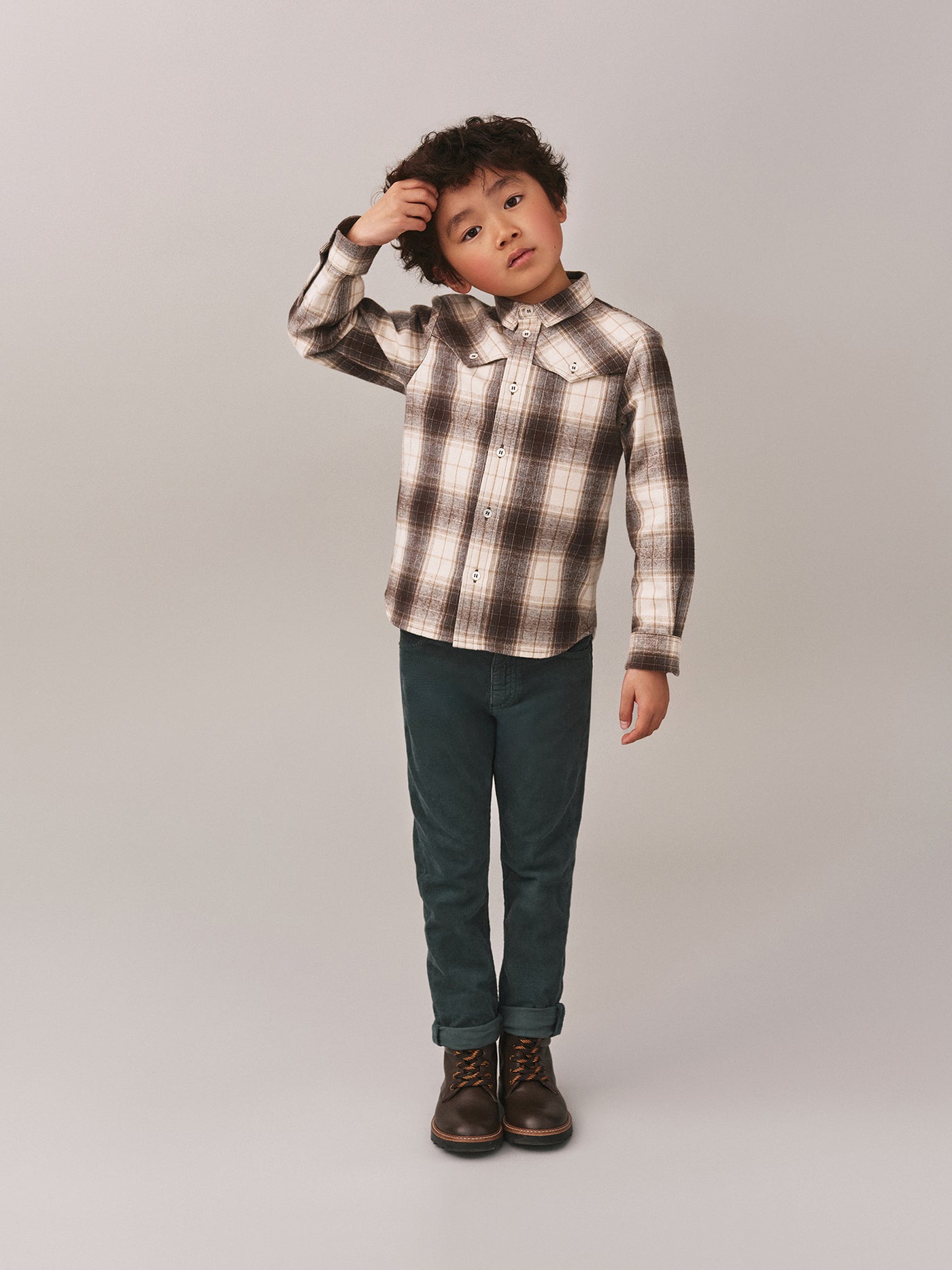 Chemise Jared à carreaux en coton biologique