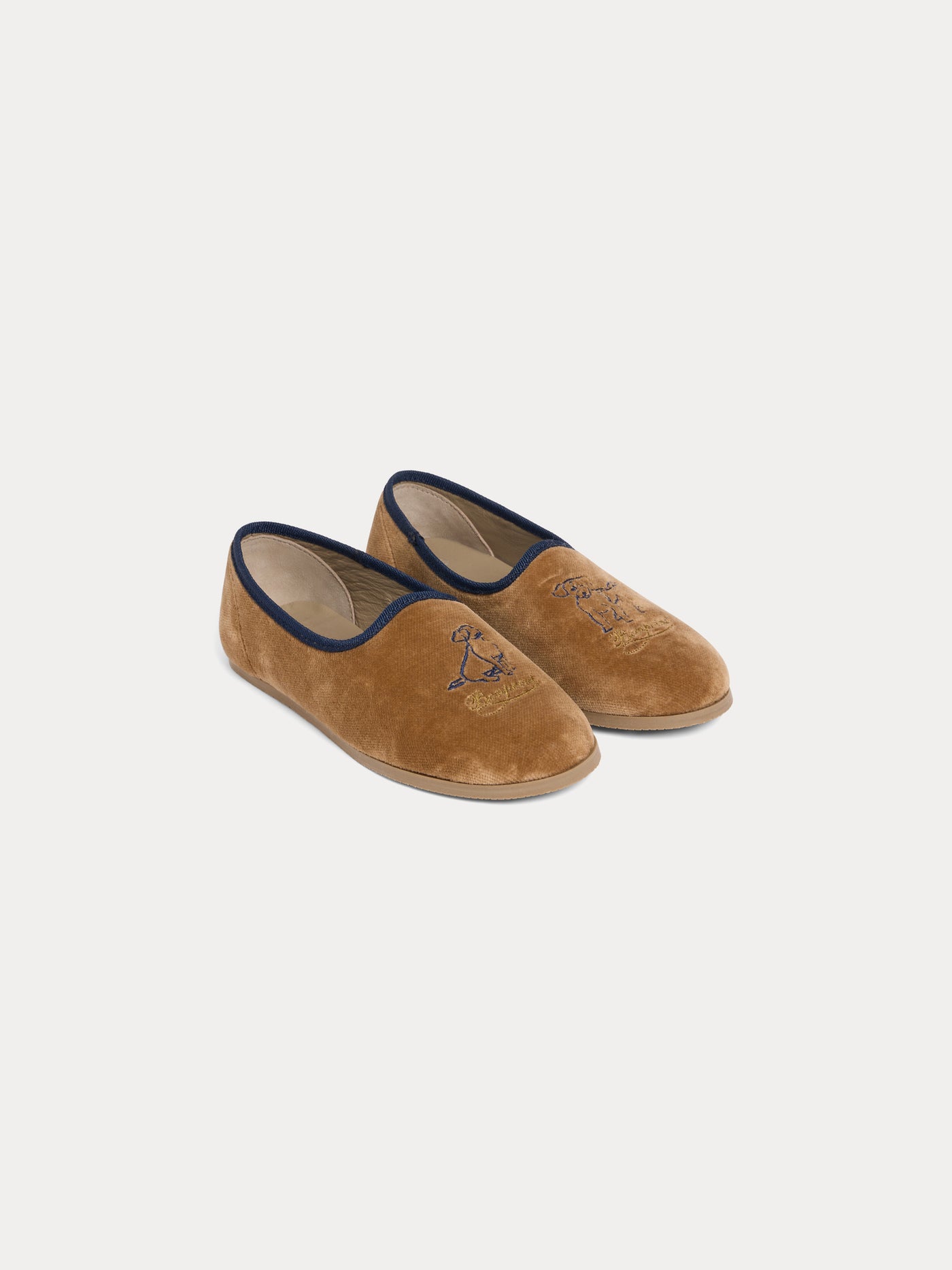 Gib embroidered velvet slippers