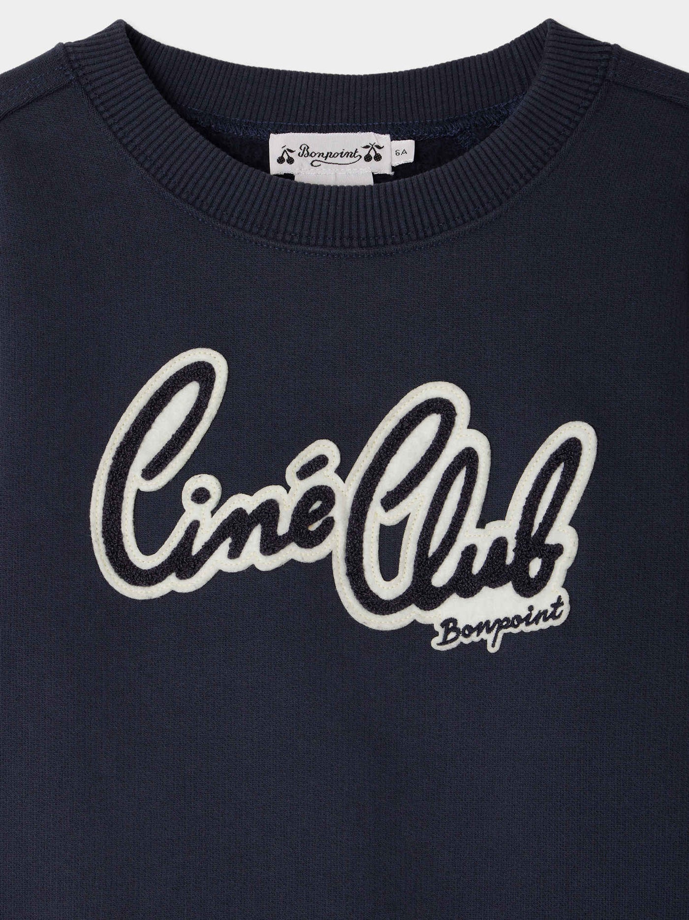 Sweatshirt Eugenien mit Stickerei und Ciné Club-Aufnäher aus Bio-Baumwolle