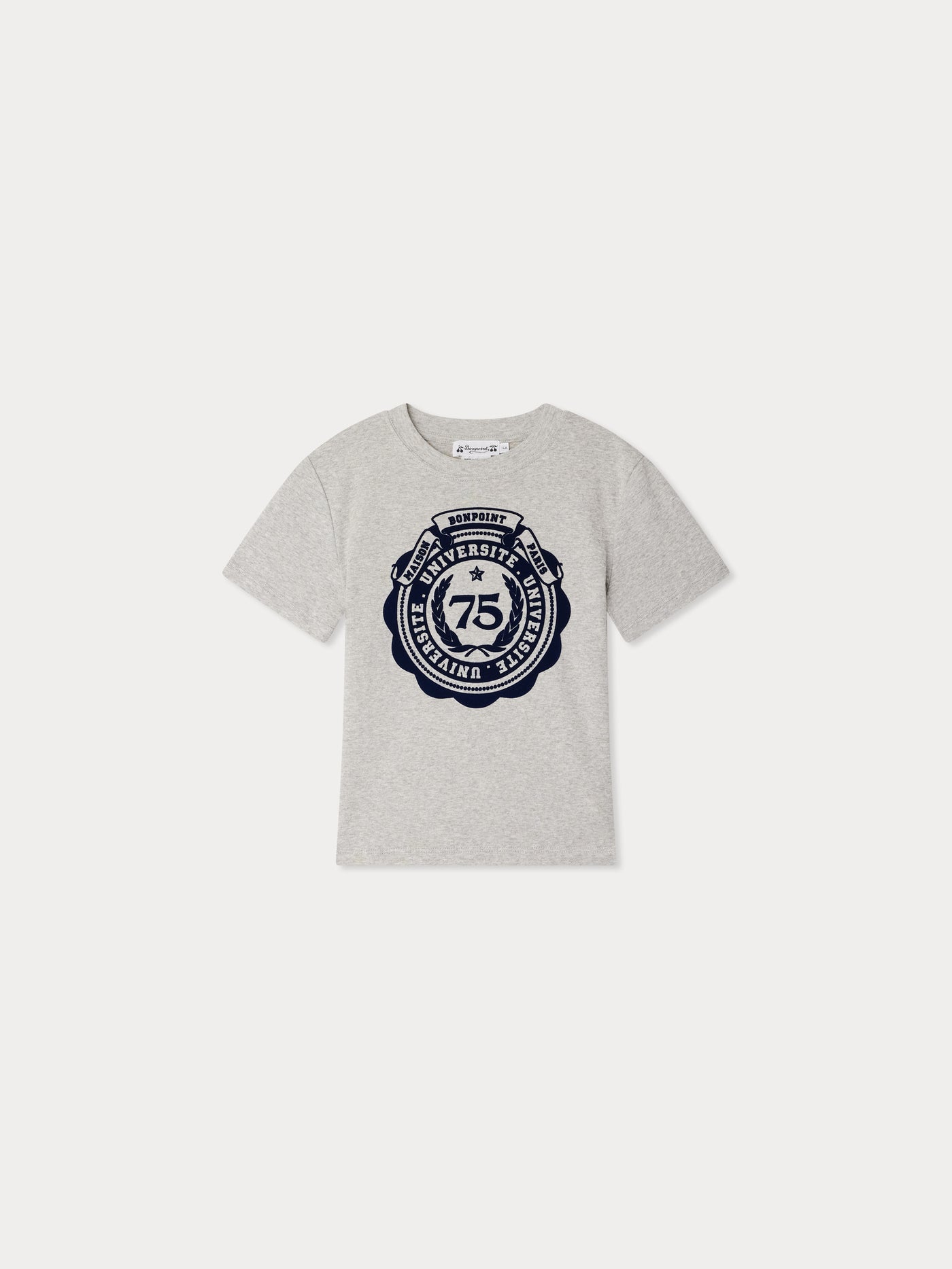 T-shirt con stampa dello stemma della Thibald University in cotone biologico