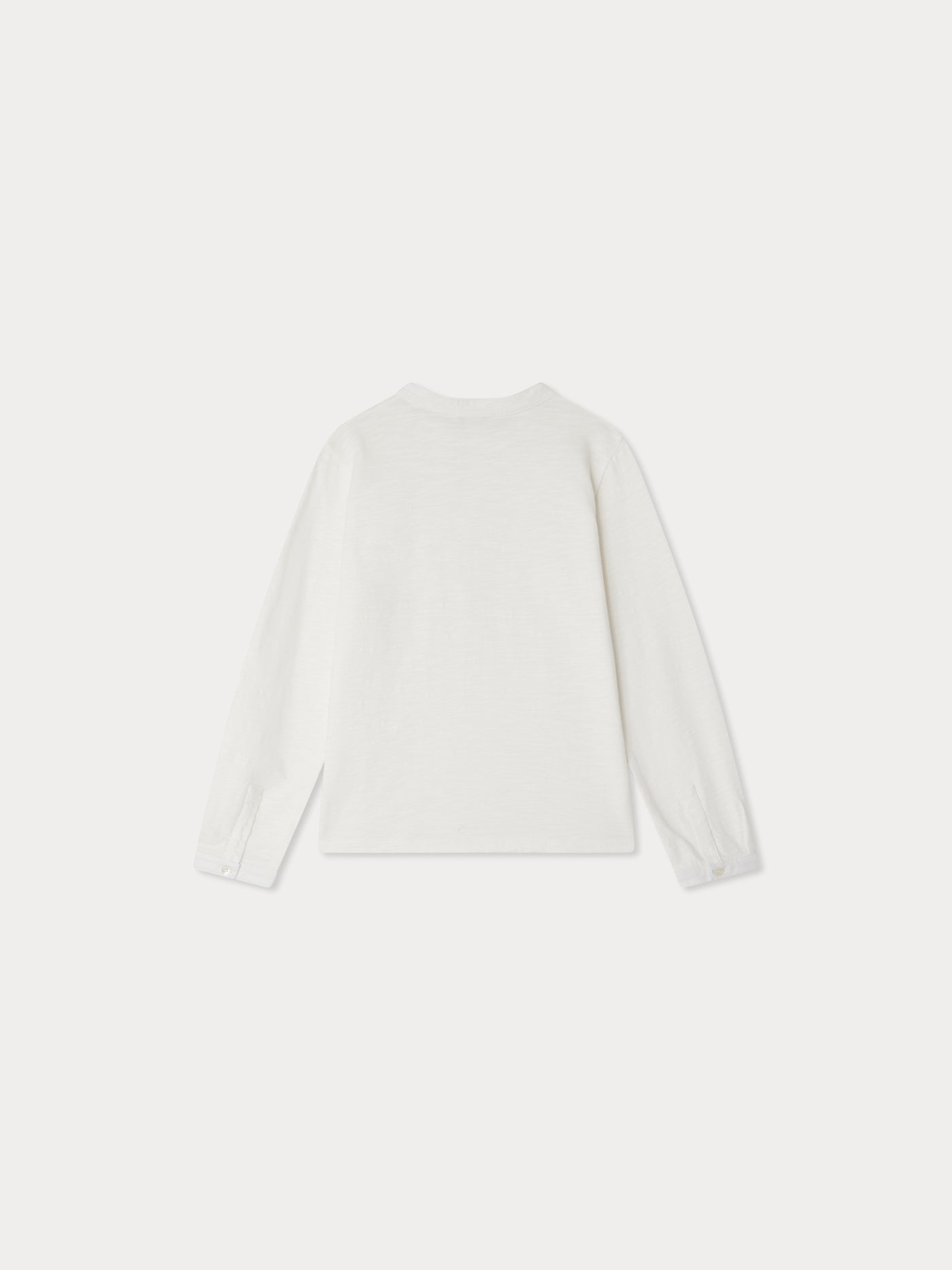 T-shirt Jartiste avec poche et broderie en coton biologique blanc