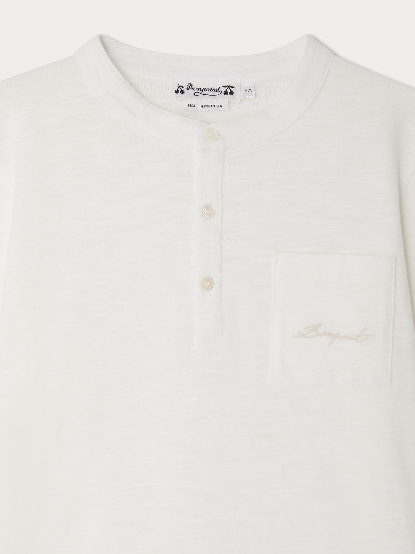 Jartiste T-Shirt mit Tasche und Stickerei aus weißer Bio-Baumwolle