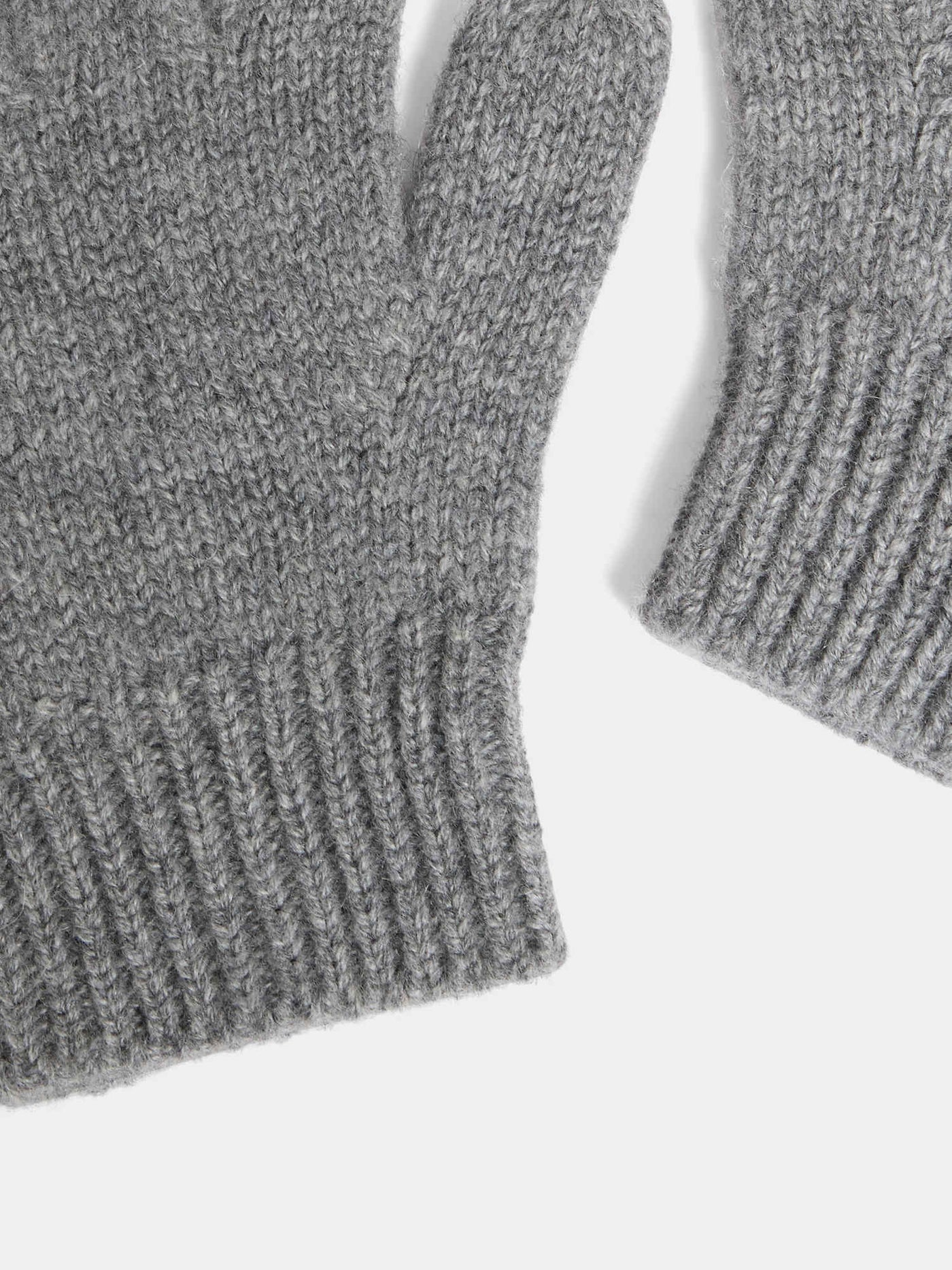 Birk graue Kaschmirhandschuhe