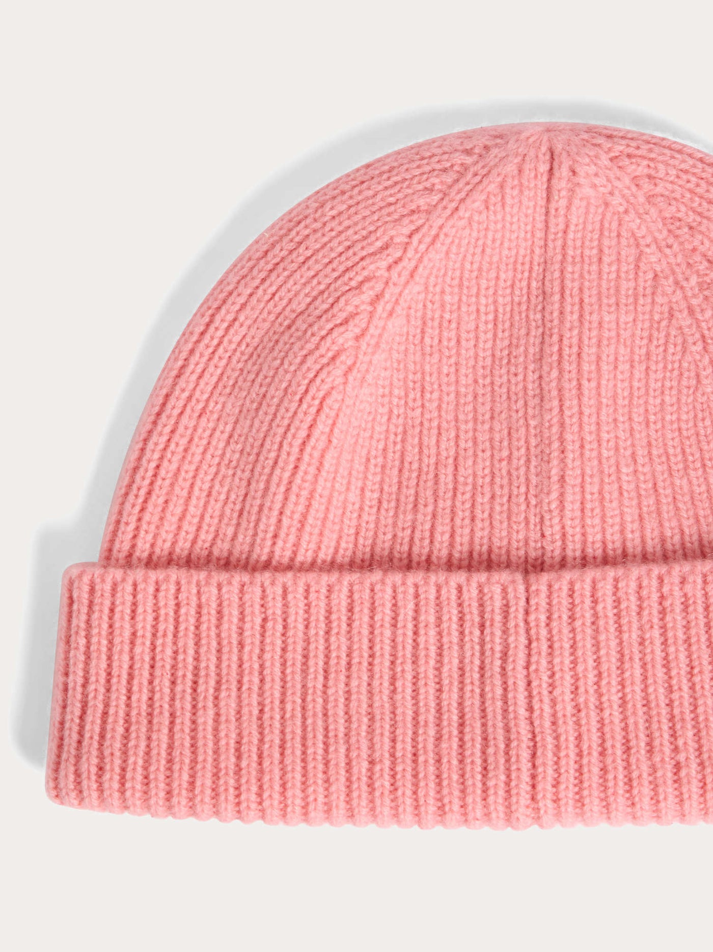 Berretto con risvolto in cashmere rosa Benny