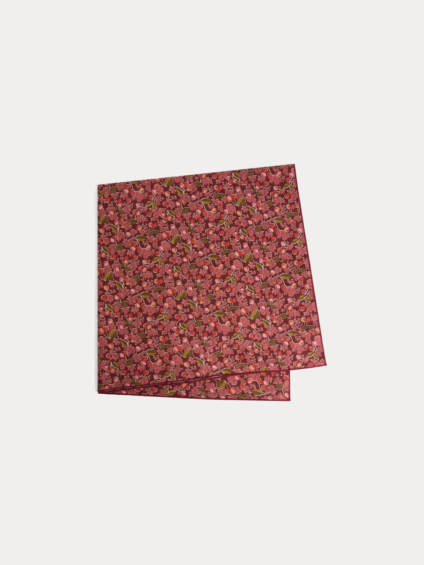 Cayati scarf made with red Liberty fabrics