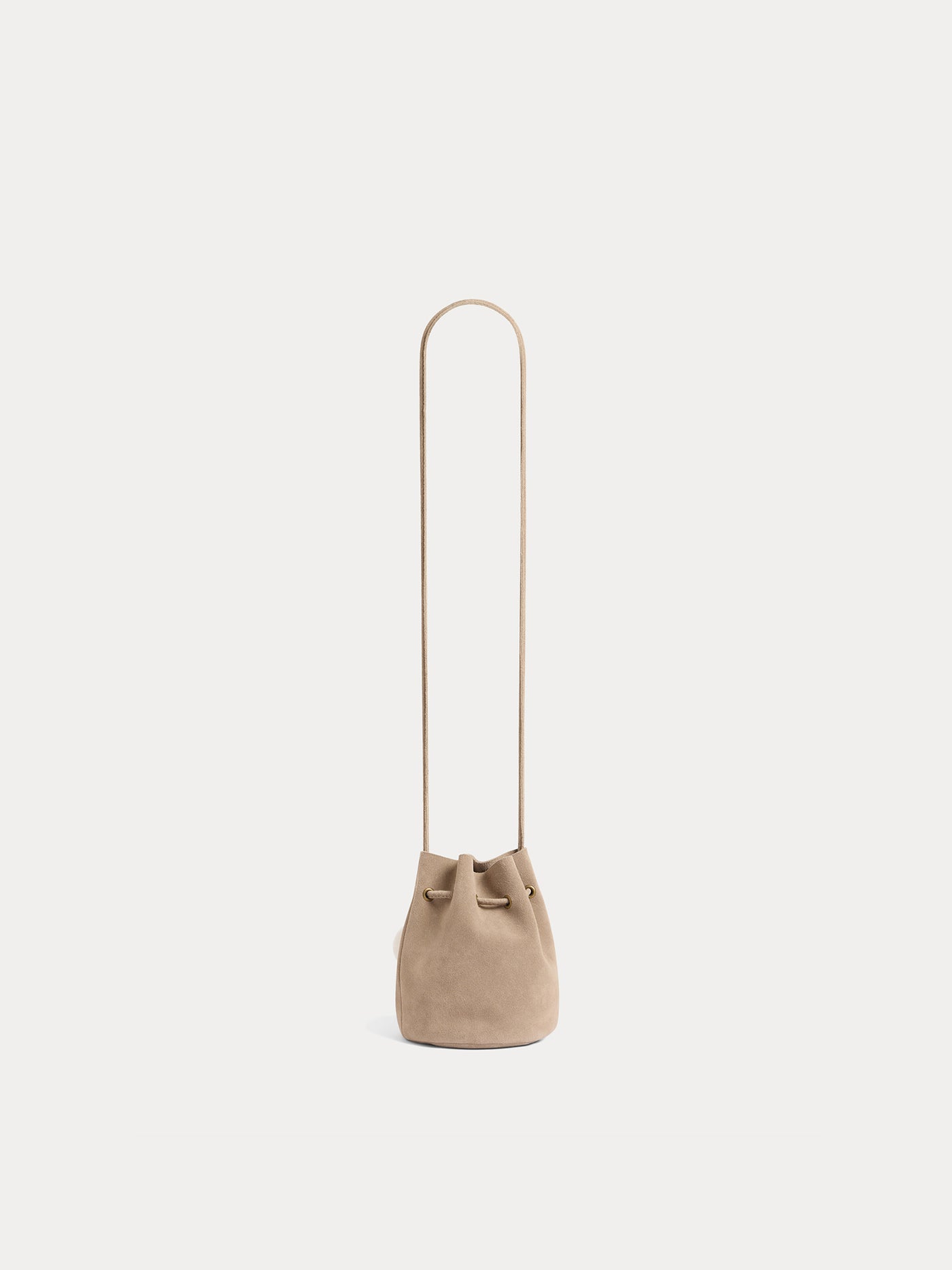 Sac Jessika en cuir velours et pompon fausse fourrure