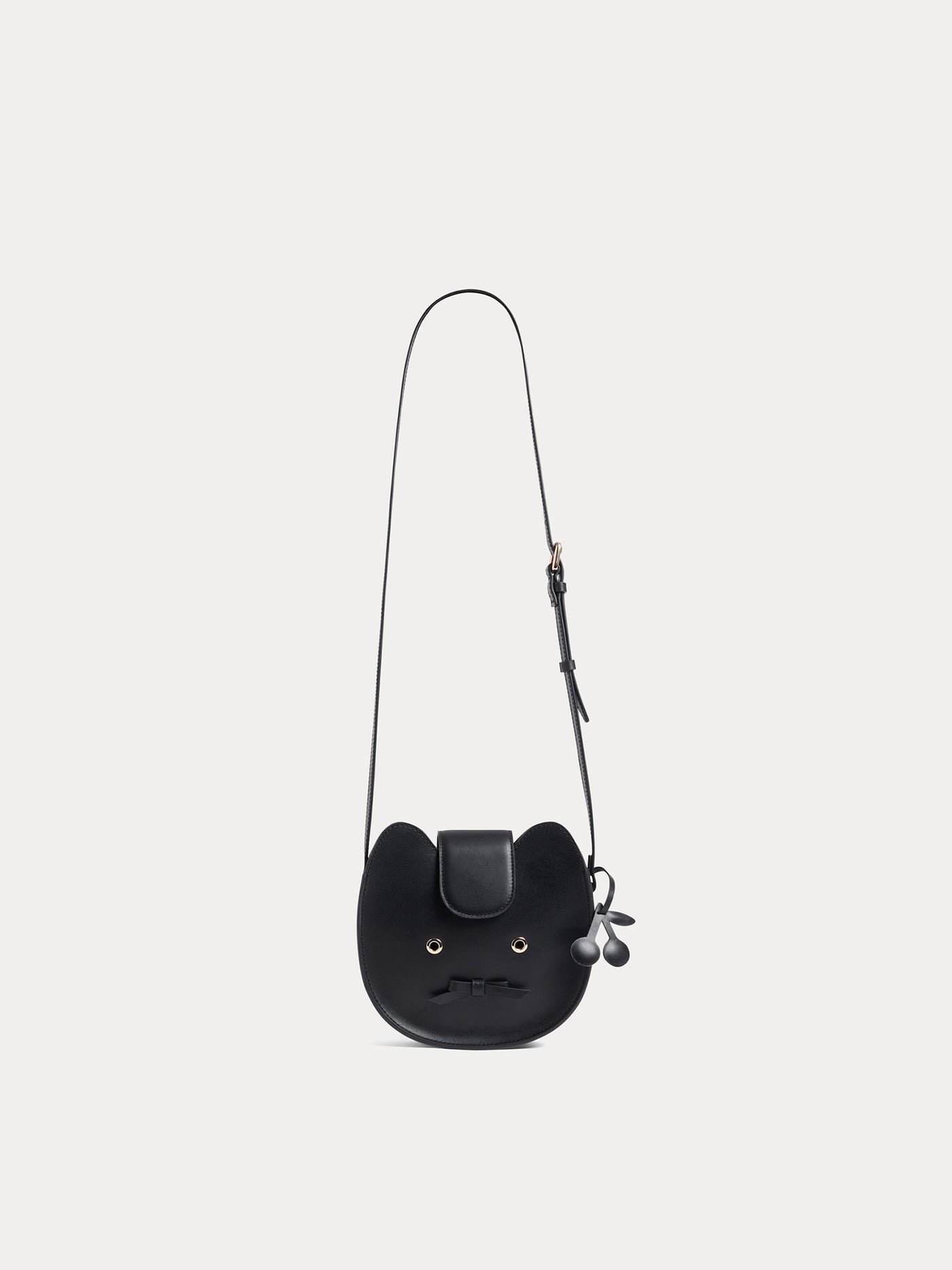 Juro cat-shaped bag in black leather