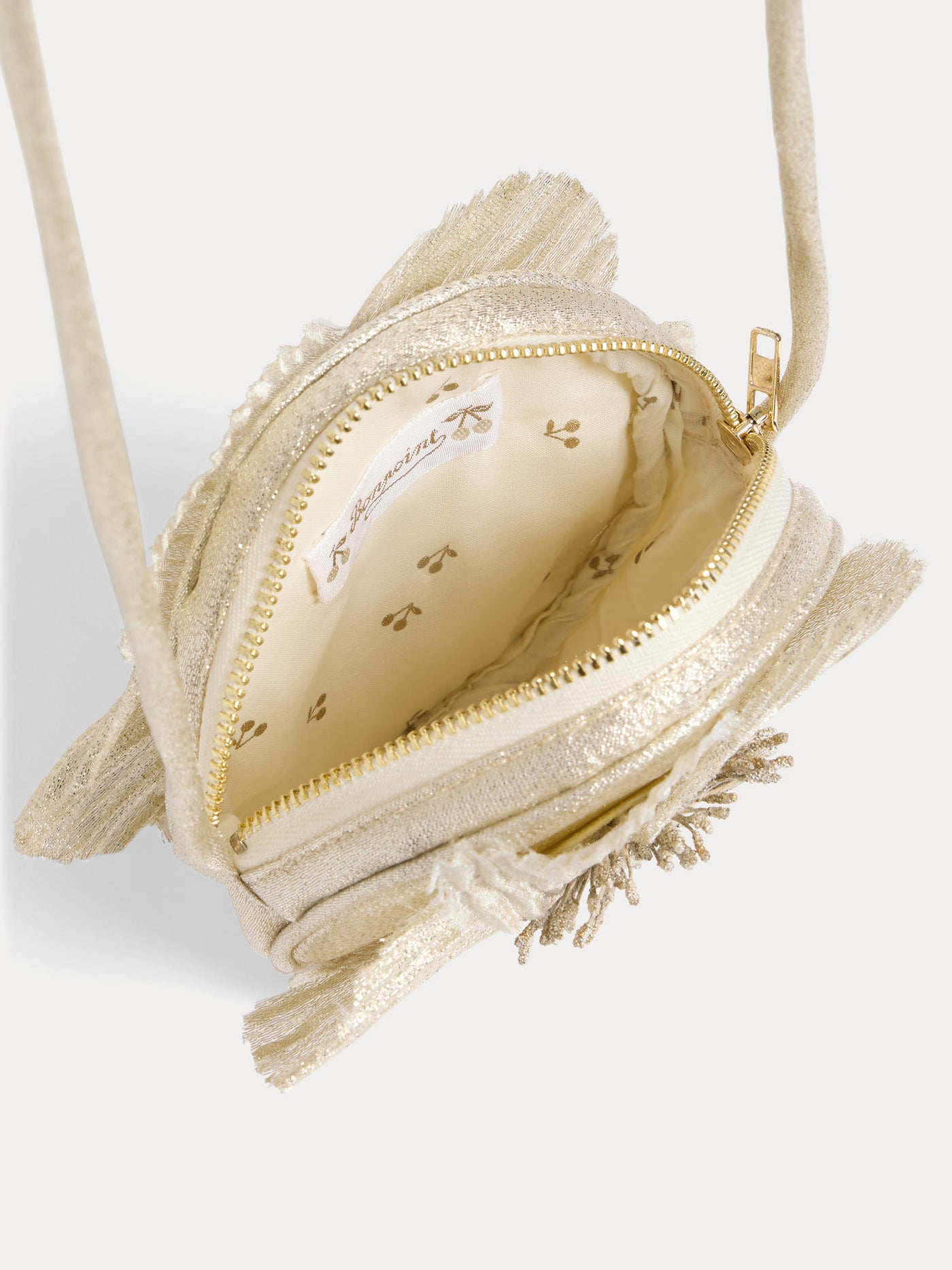 Jordan-Tasche aus goldenem Lamé-Stoff