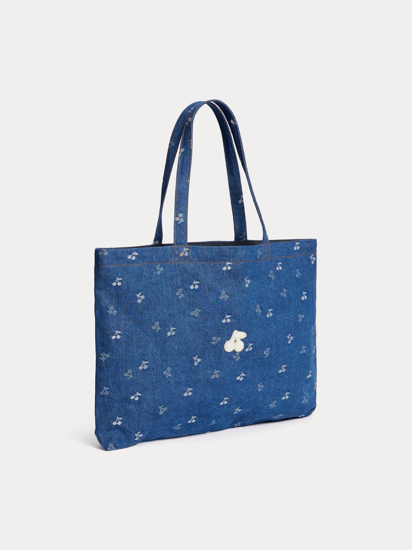 Sac Newbaggy en denim jacquard cerises