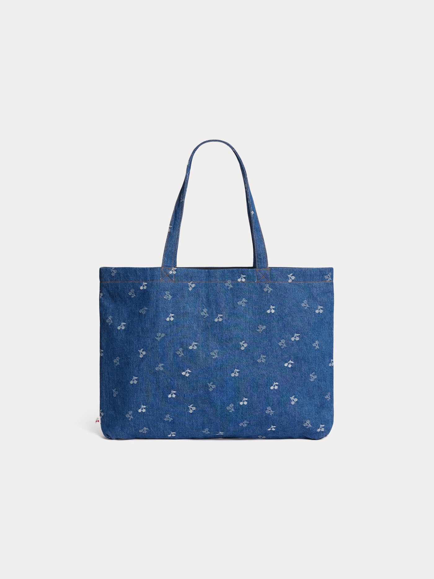 Sac Newbaggy en denim jacquard cerises