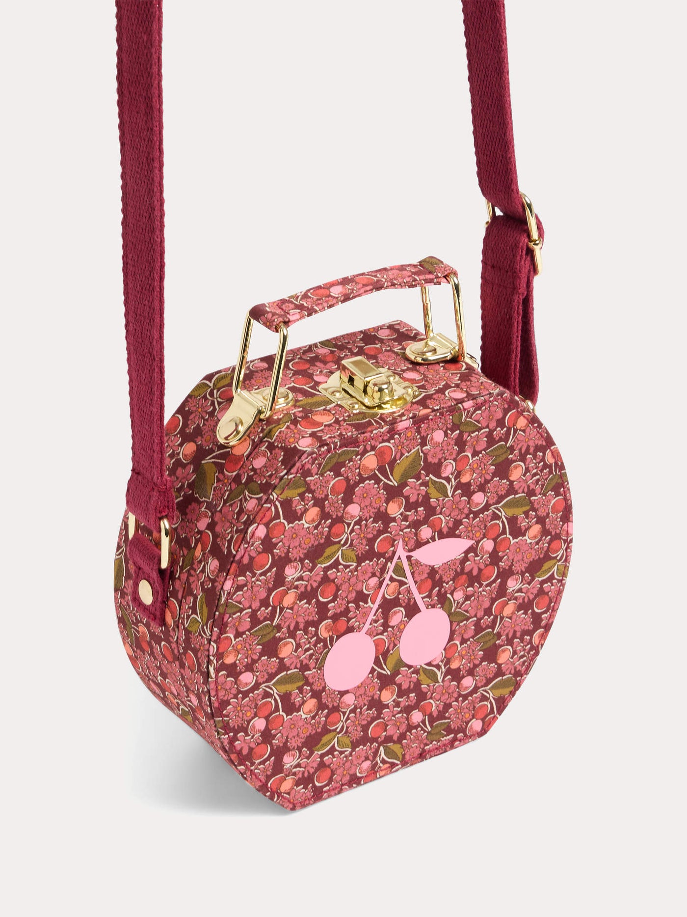 Jadore Koffertasche aus Liberty-Stoff aus roter Bio-Baumwolle