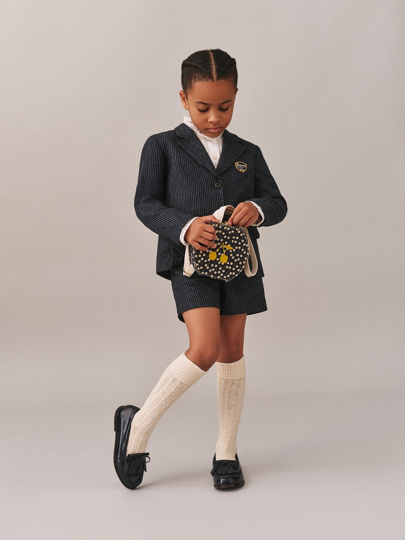 Jarlotte – Gestreifte Flanellshorts mit elastischem Bund