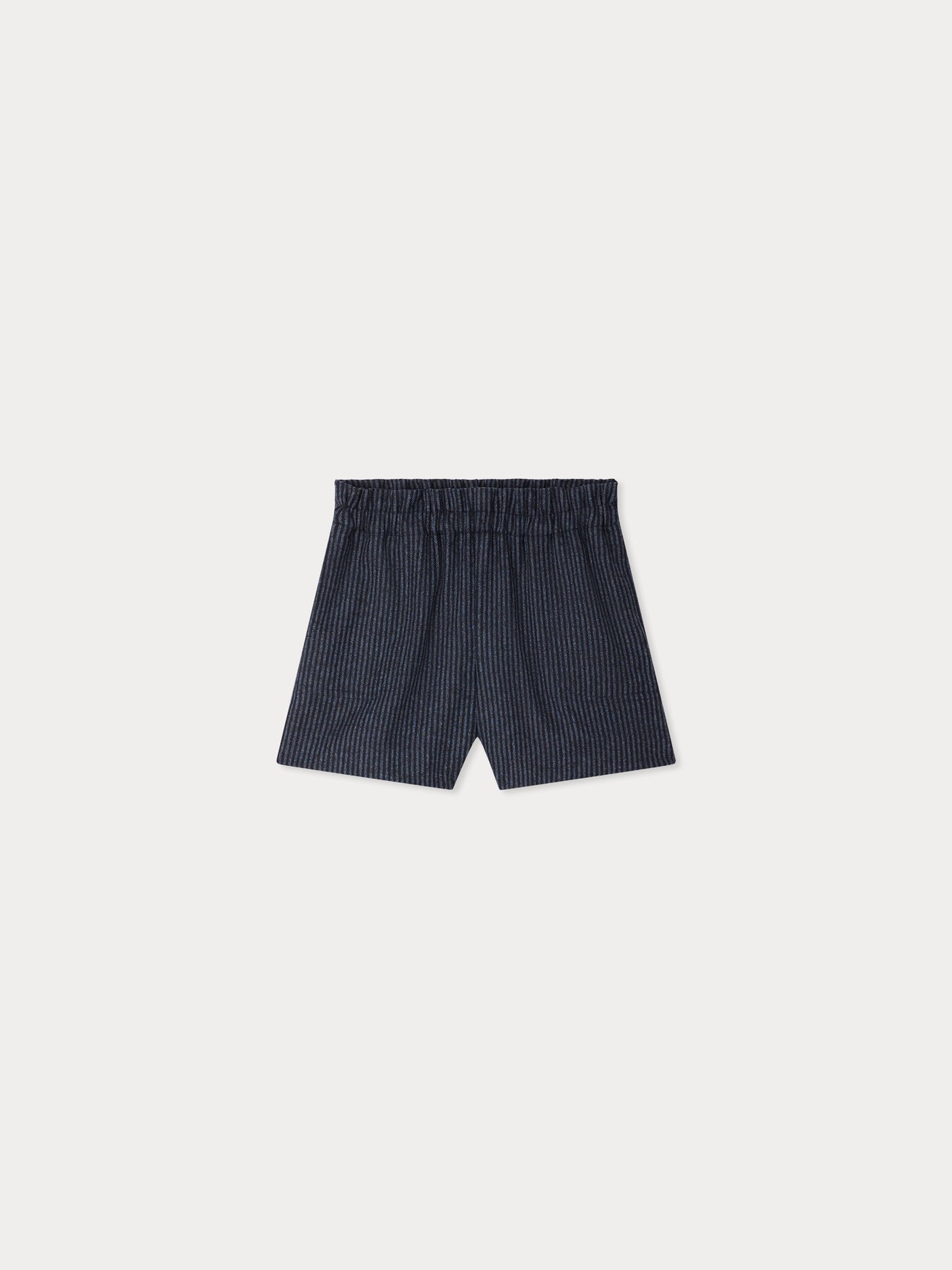 Jarlotte – Gestreifte Flanellshorts mit elastischem Bund