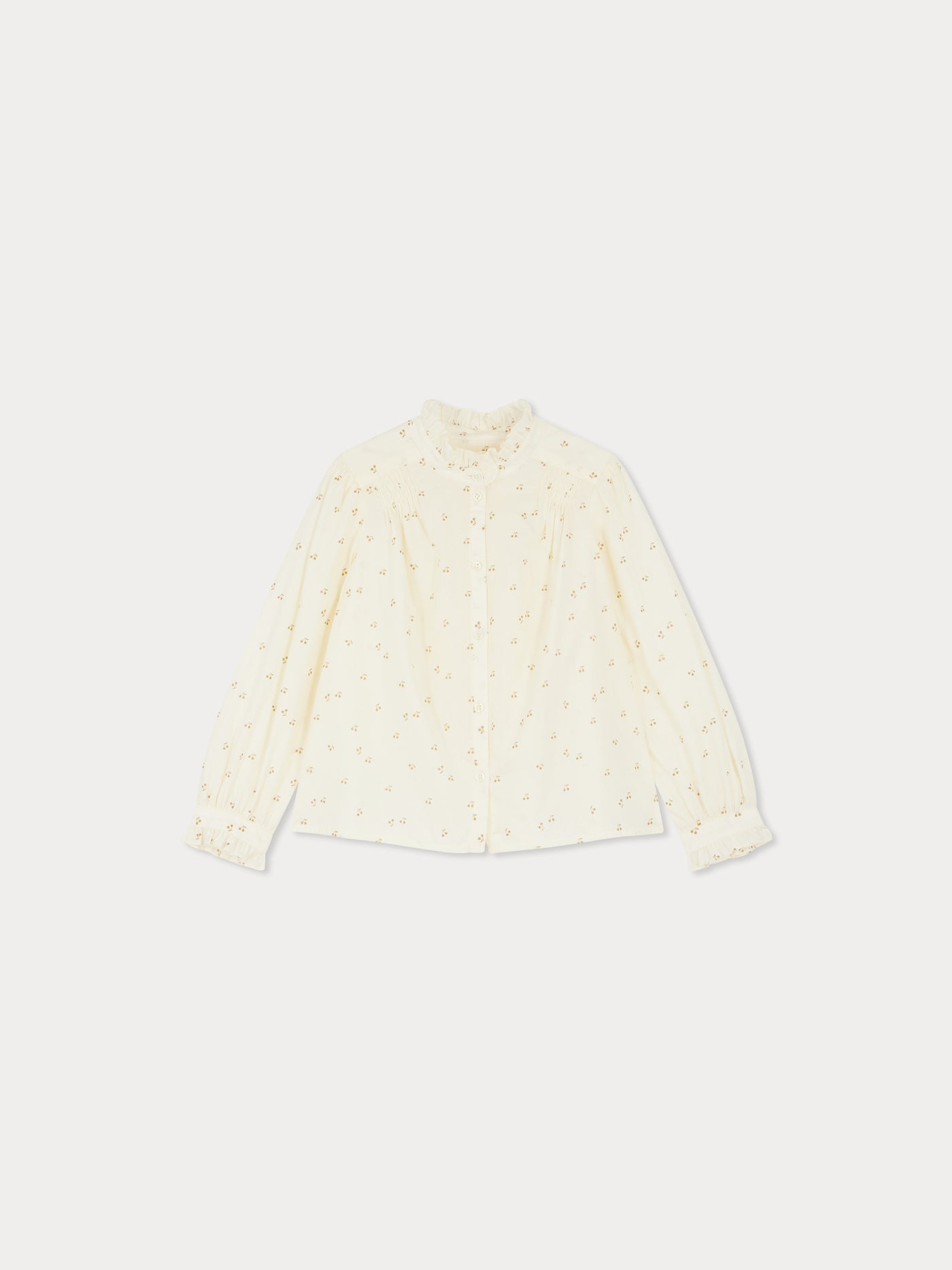 Jorja blouse with golden cherry print