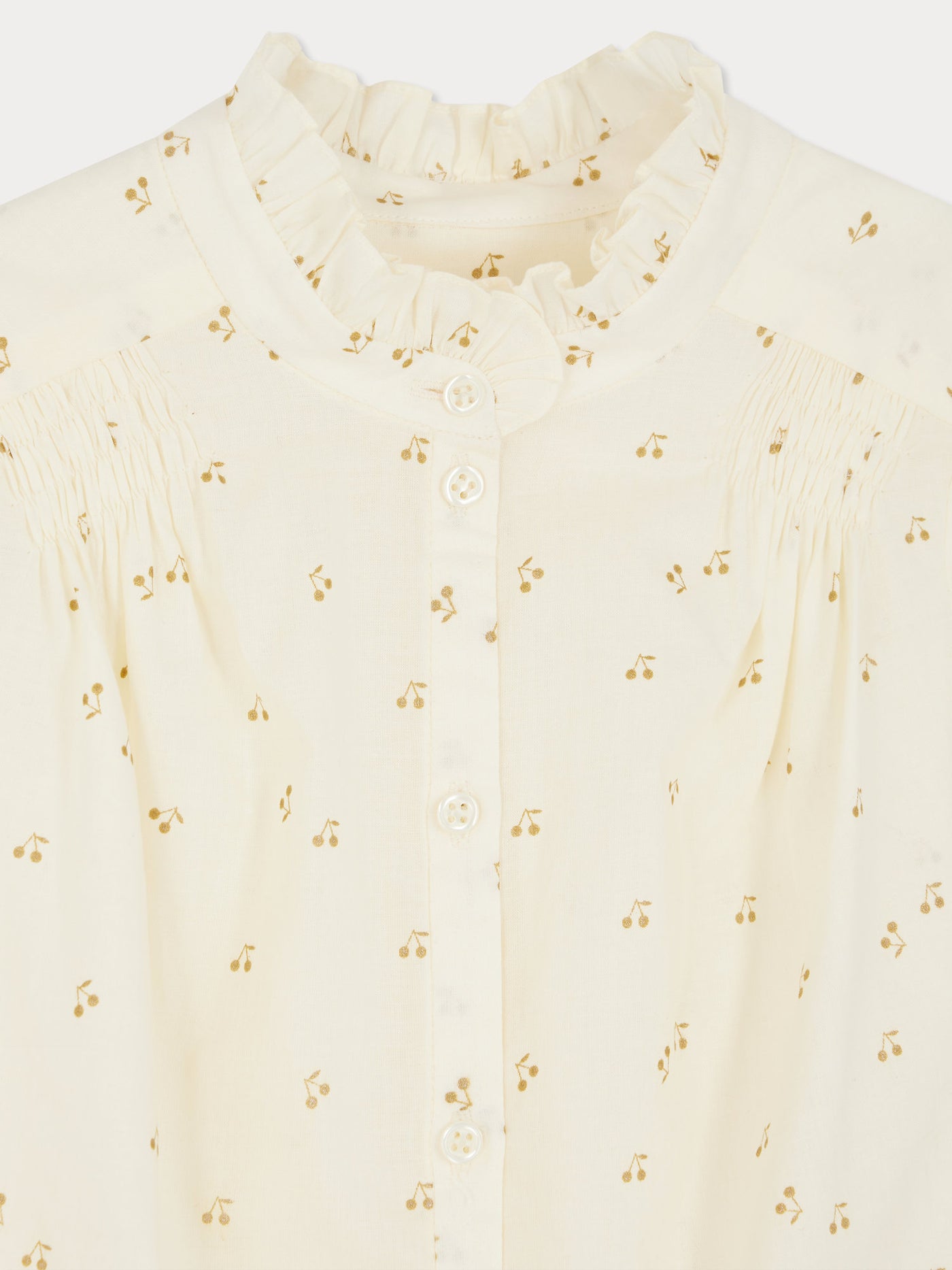 Jorja blouse with golden cherry print