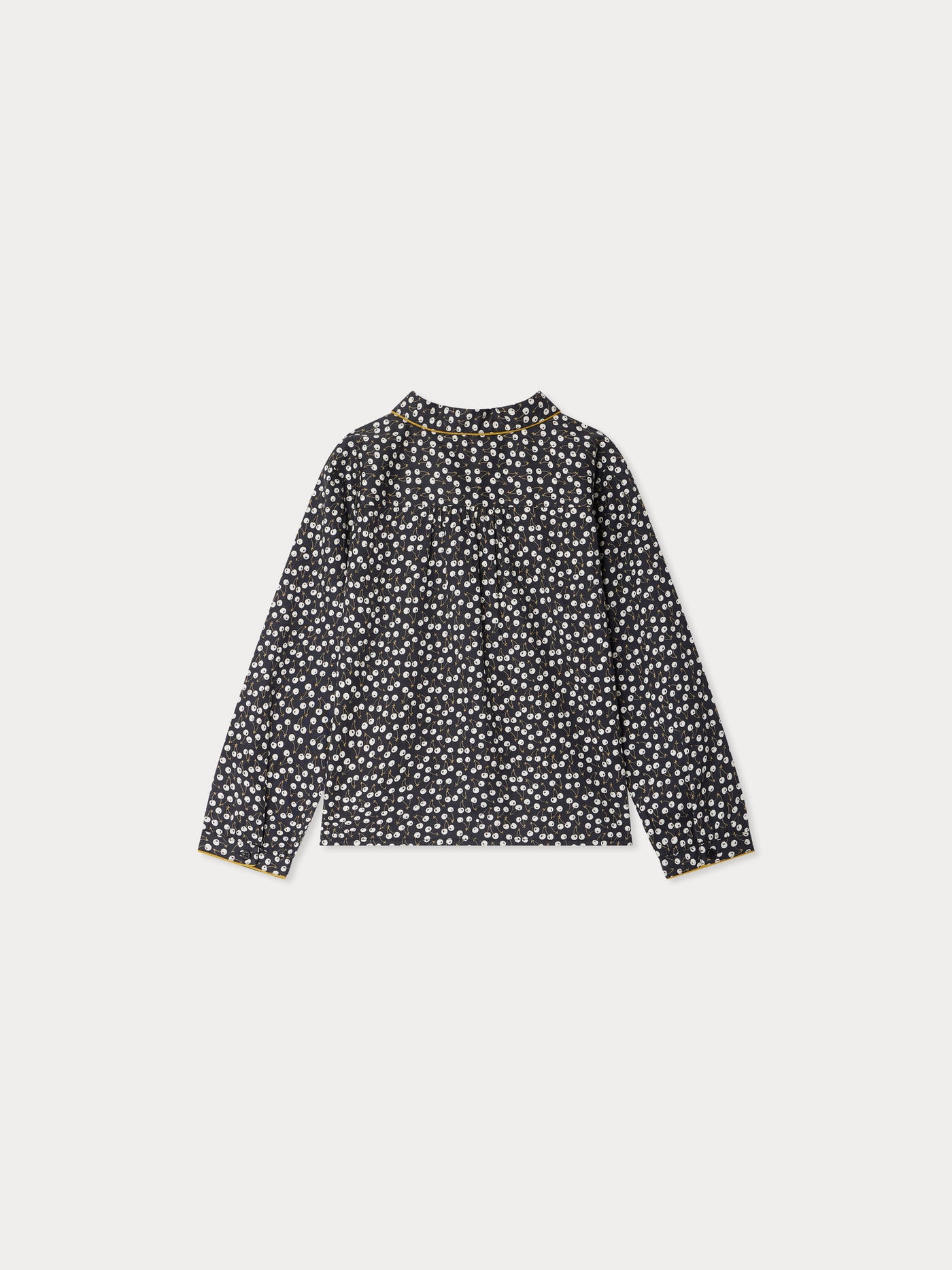 Hyazinthenbluse aus Bio-Baumwolle mit Kirschendruck