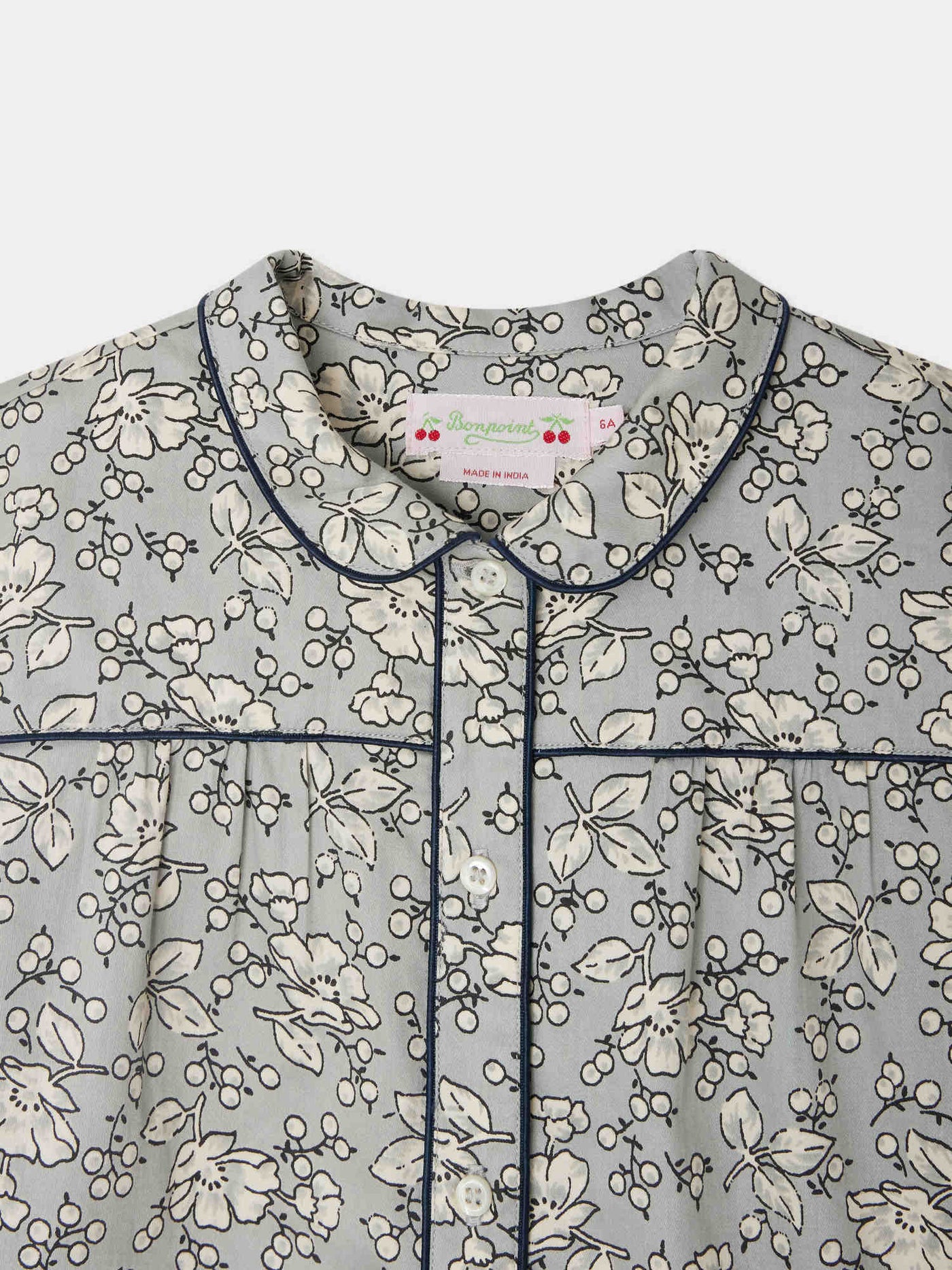 Josseline blouse with Peter Pan collar in organic cotton