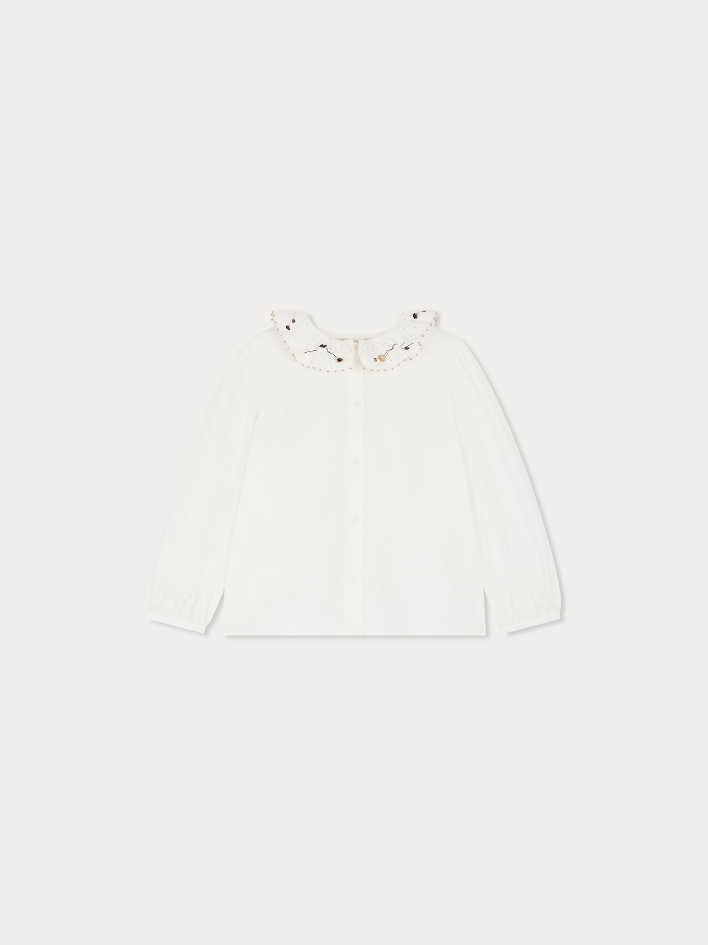 Blouse Jora avec collerette en coton biologique