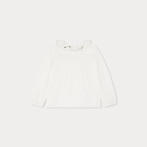 Jora blouse with ruffled collar