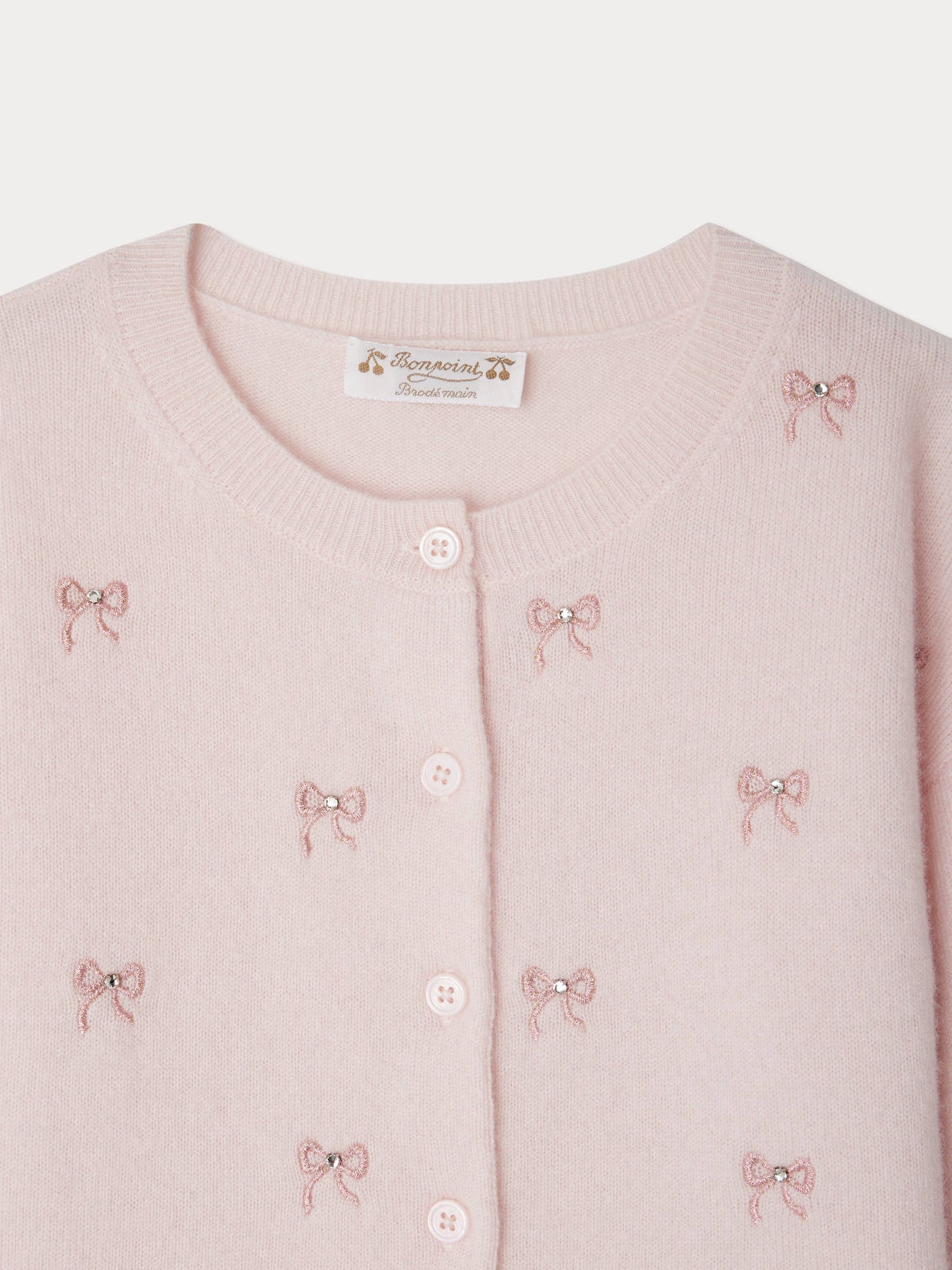 Jabara Kaschmir-Strickjacke mit Strass-Stickerei