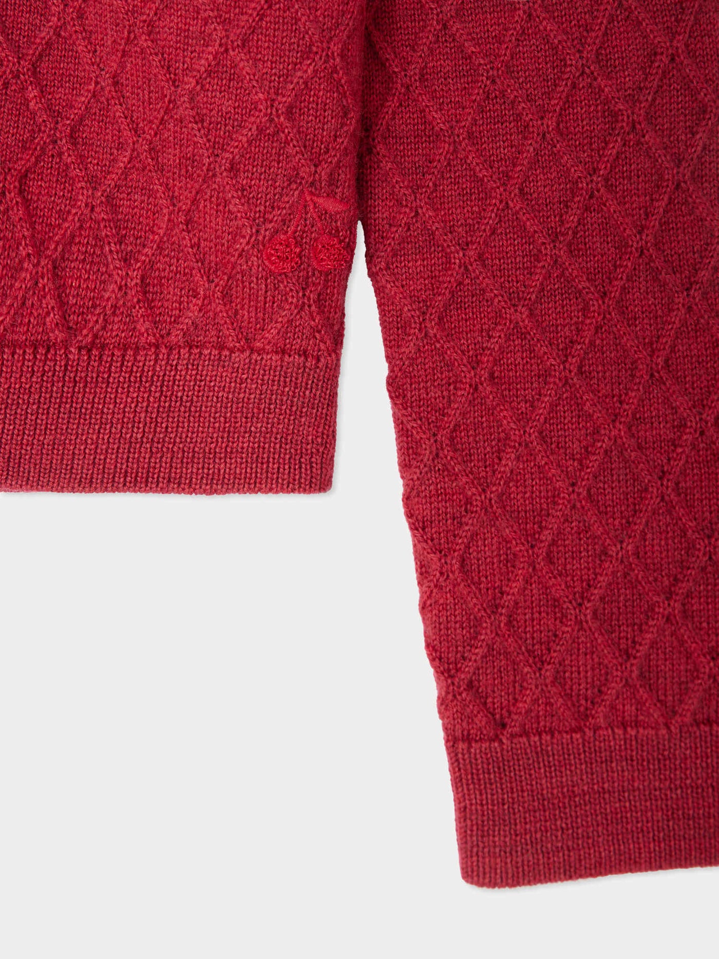 Garancie-Cardigan mit Zierstich
