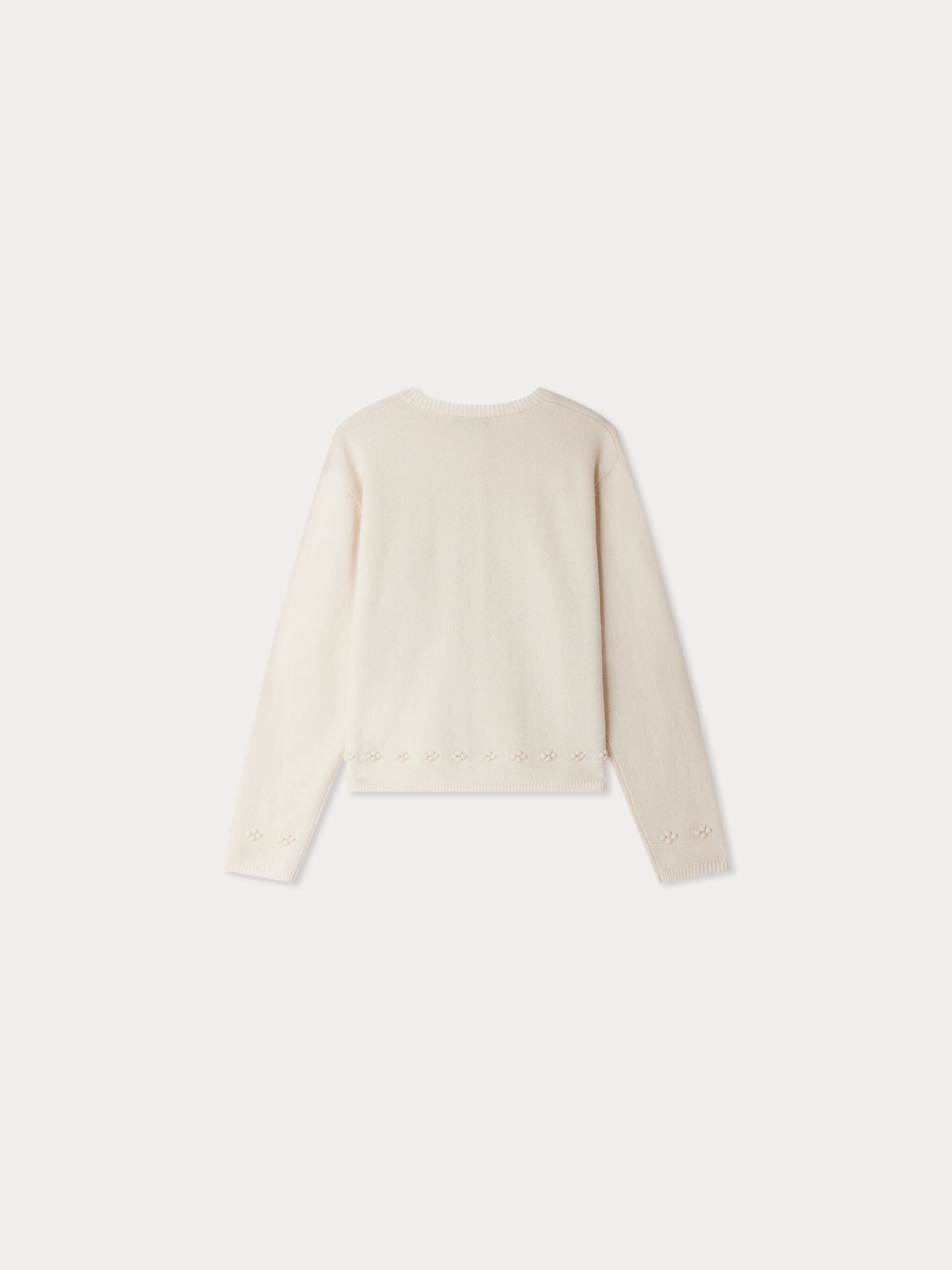 Juka-Cardigan mit Zierstich aus Wolle und Kaschmir