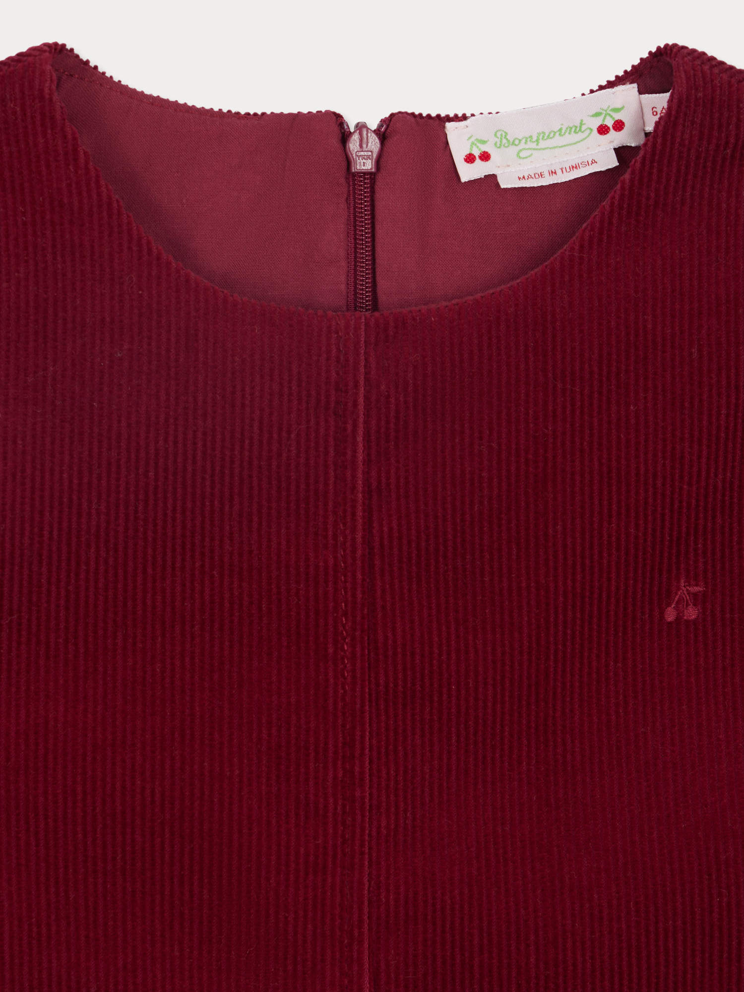 【関税&送料込】Bonpoint Griottine Multicoloured Corduroy Dr Jolla cherry embroidered corduroy dress • Bonpoint