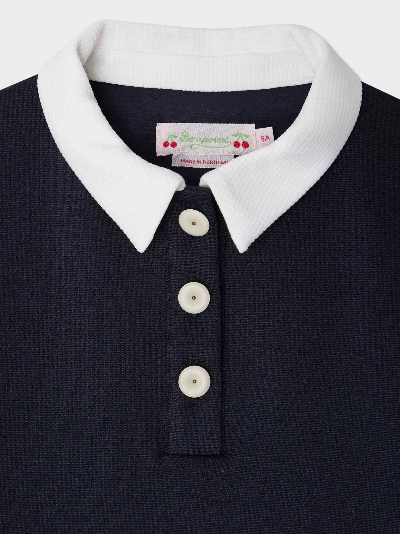 Janville dress in Milano with polo collar and contrasting pockets