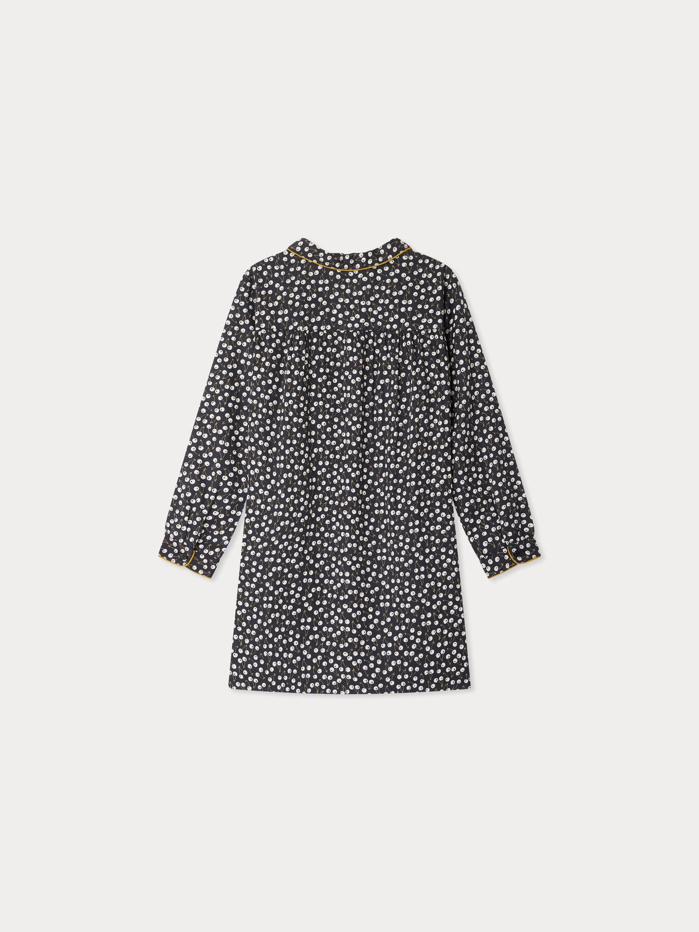 Dorothée dress with cherry print in organic cotton twill