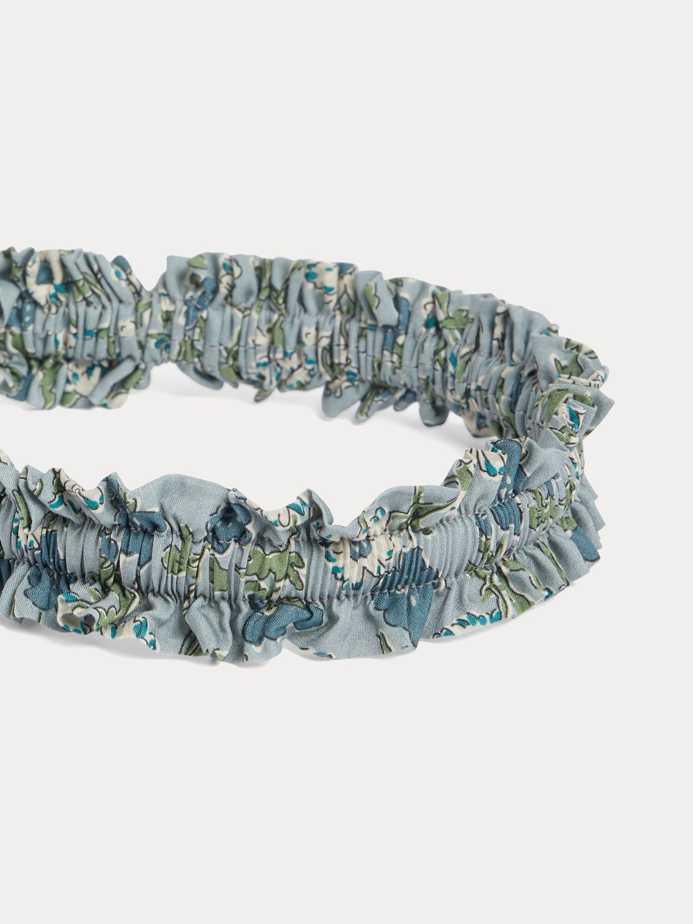 Jovie headband in blue organic cotton Liberty fabric