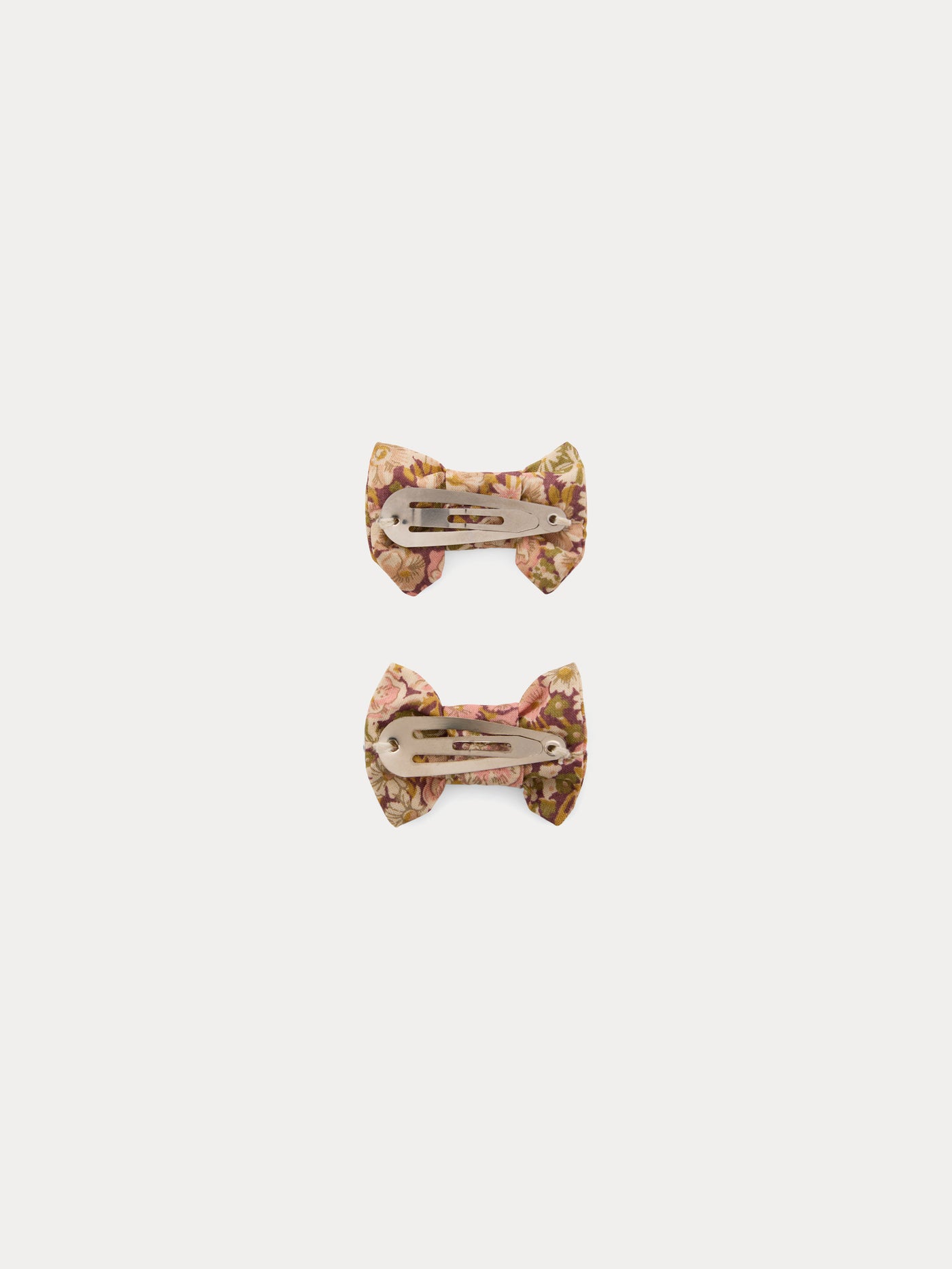 Miniclic hair clip made with camellia pink Liberty fabrics