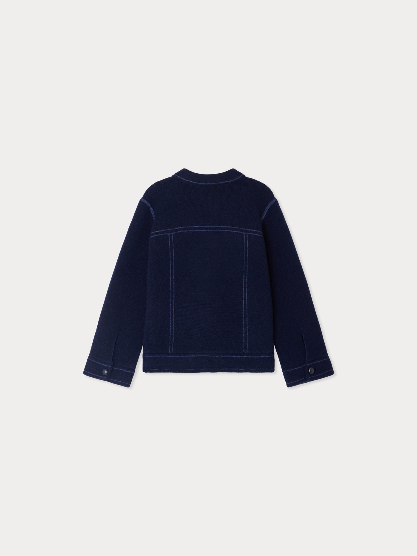 Jimena-Jacke mit Kontrastnähten aus Wolle und Kaschmir
