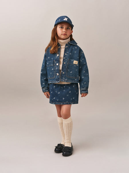 Ensemble bonnet + snood en tricot avec broderies pour fille | Orchestra