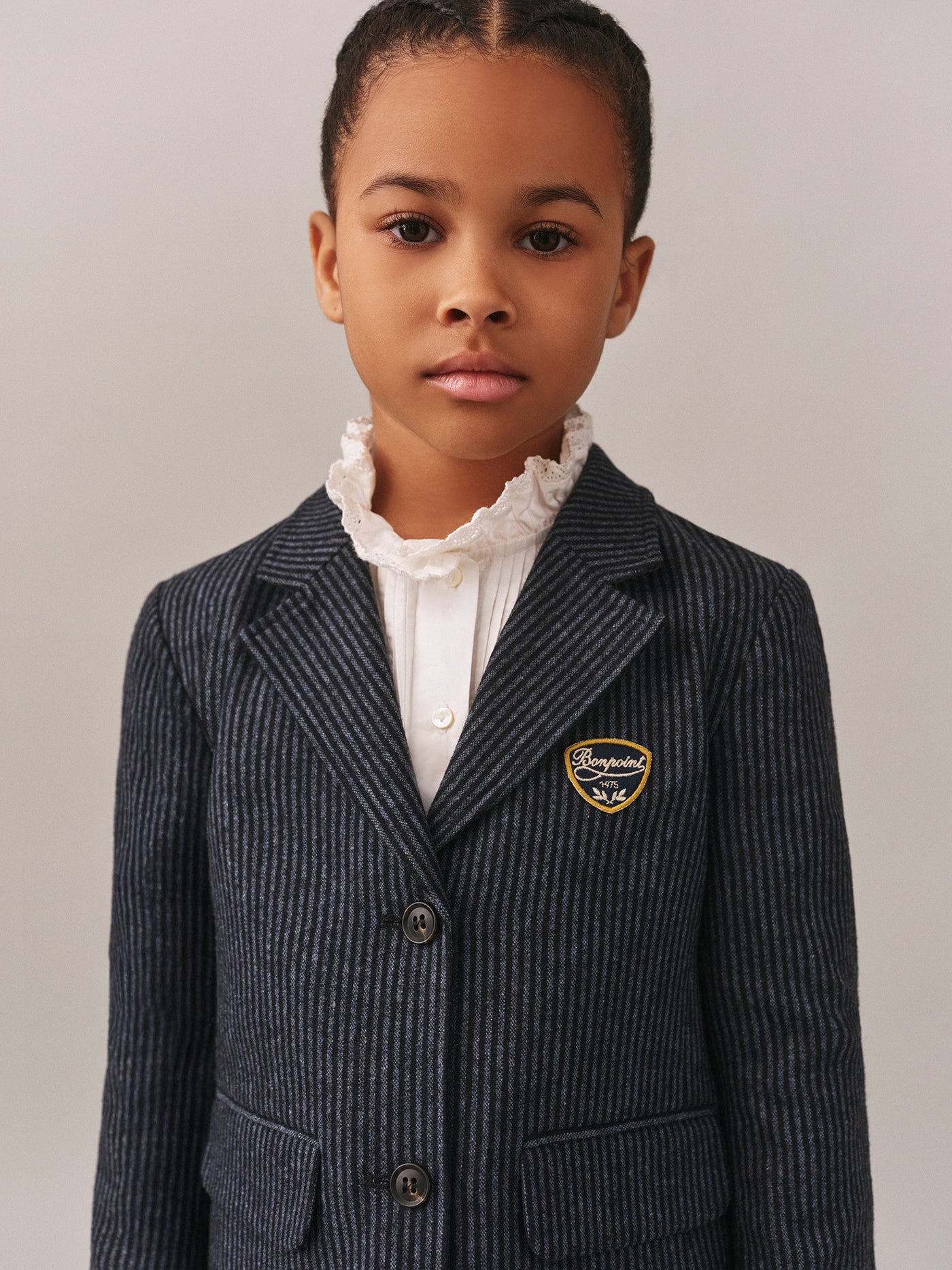 Veste tailleur Jujuba en lainage rayé