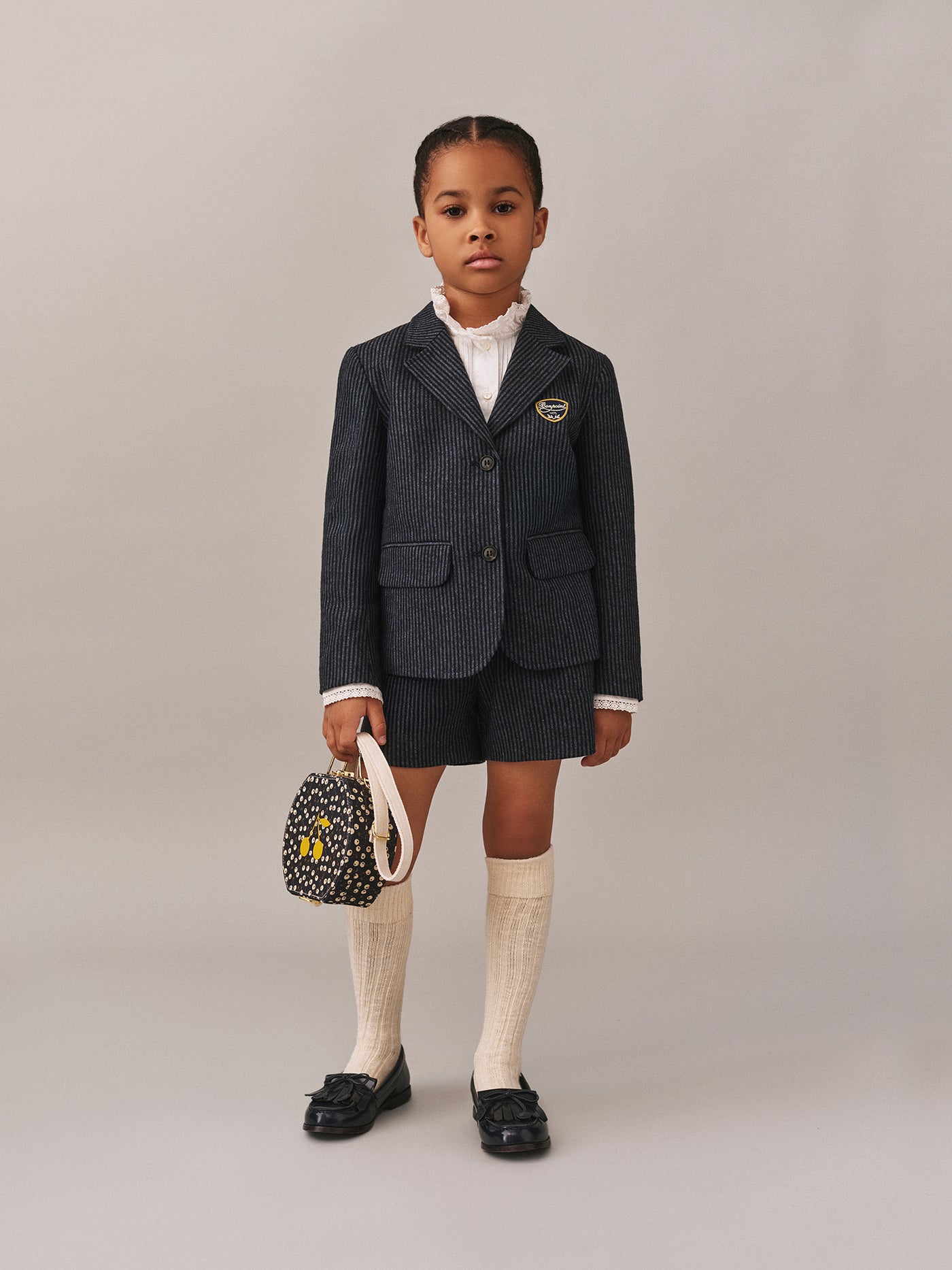 Veste tailleur Jujuba en lainage rayé