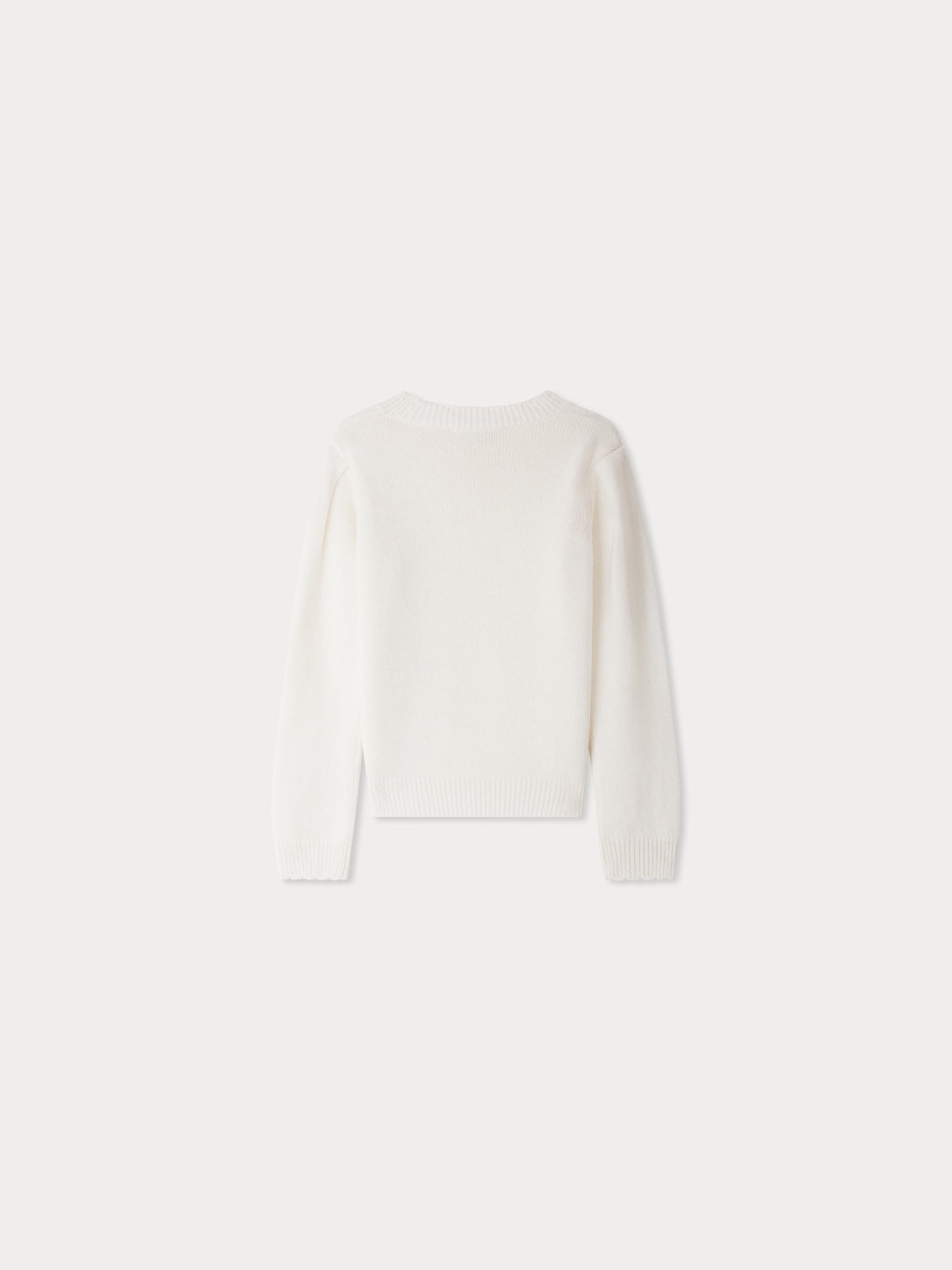 Justinio handbestickter Baumwollpullover mit Strasssteinen und Perlen