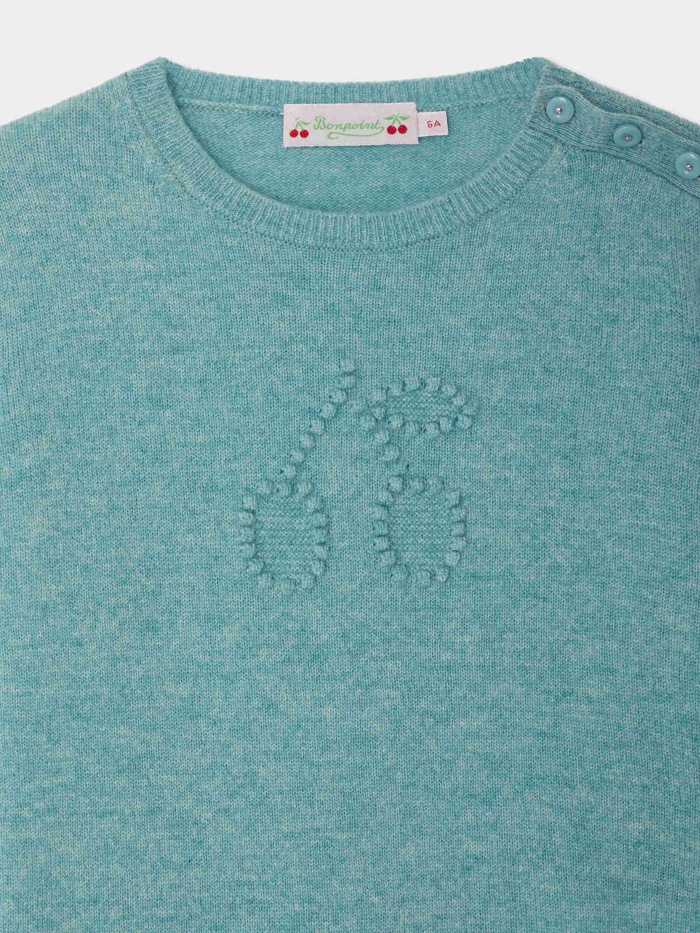 Pull Jaana au tricotage fantaisie cerise en cachemire