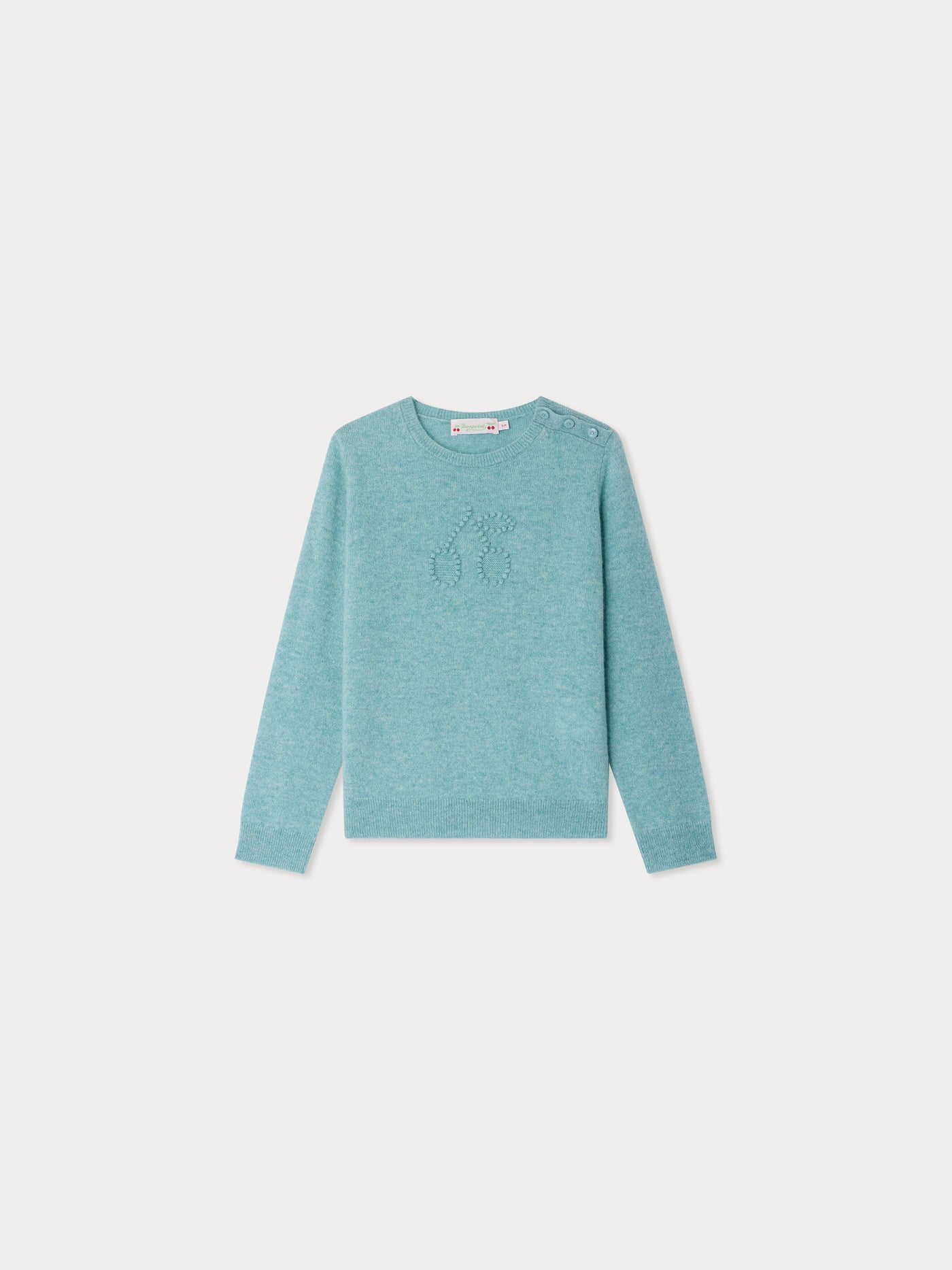 Jaana sweater with fancy cherry cashmere knit