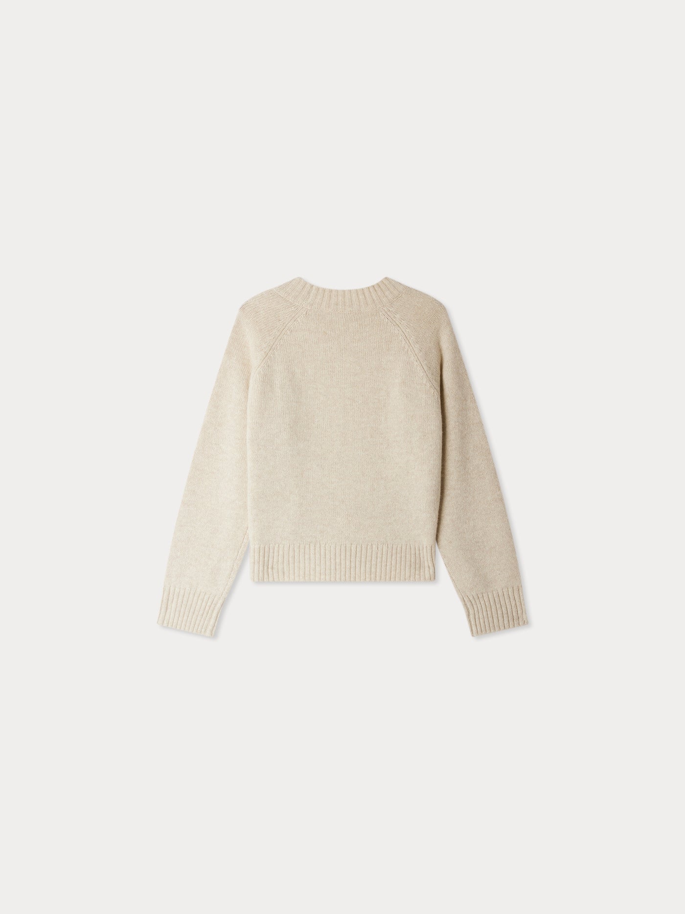 Gillia sweater in jacquard and hand-embroidered flowers