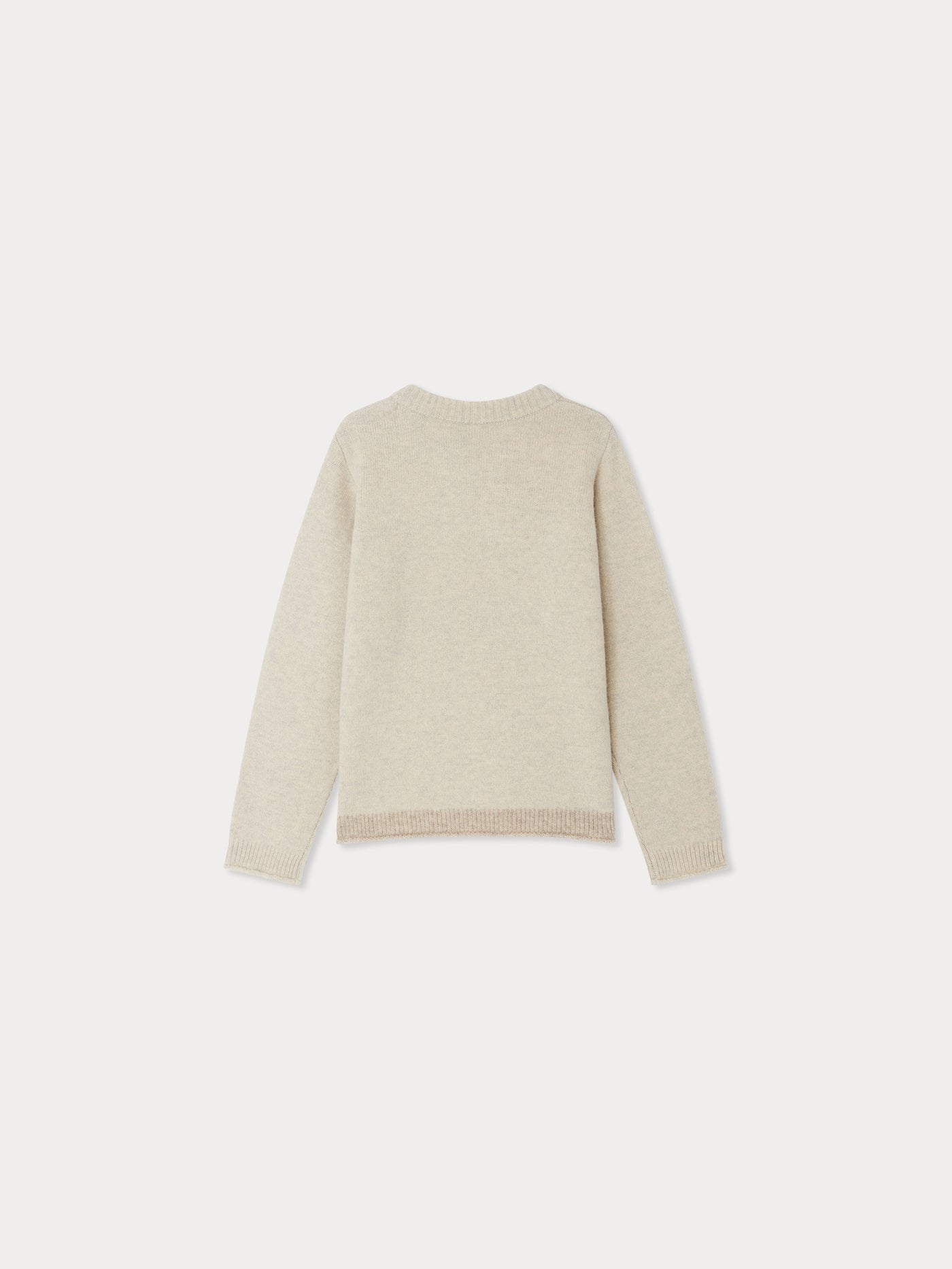 Pull Jodora en jacquard et brodé main Café Bonpoint