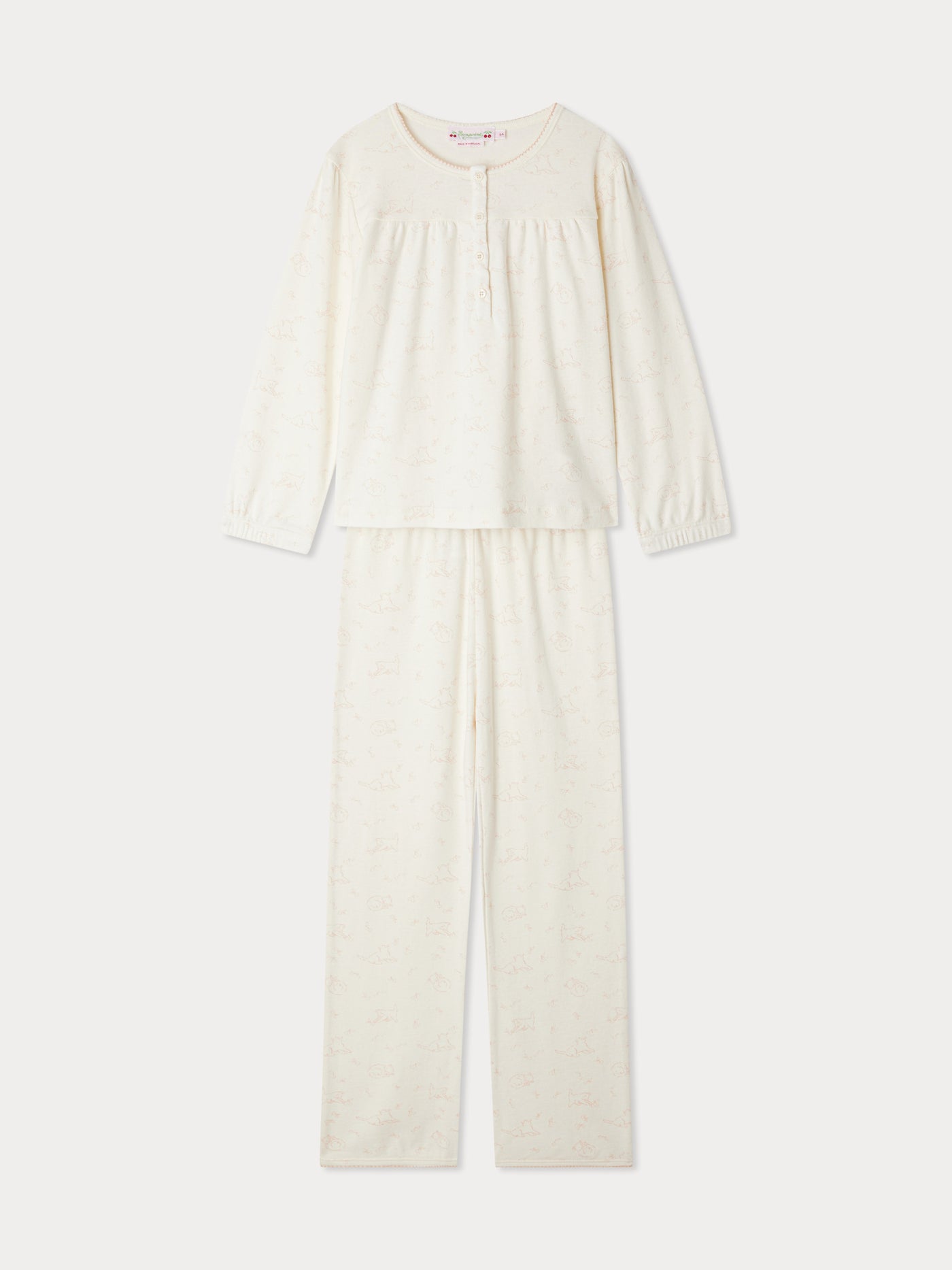 Jucie two-piece printed organic cotton pajamas