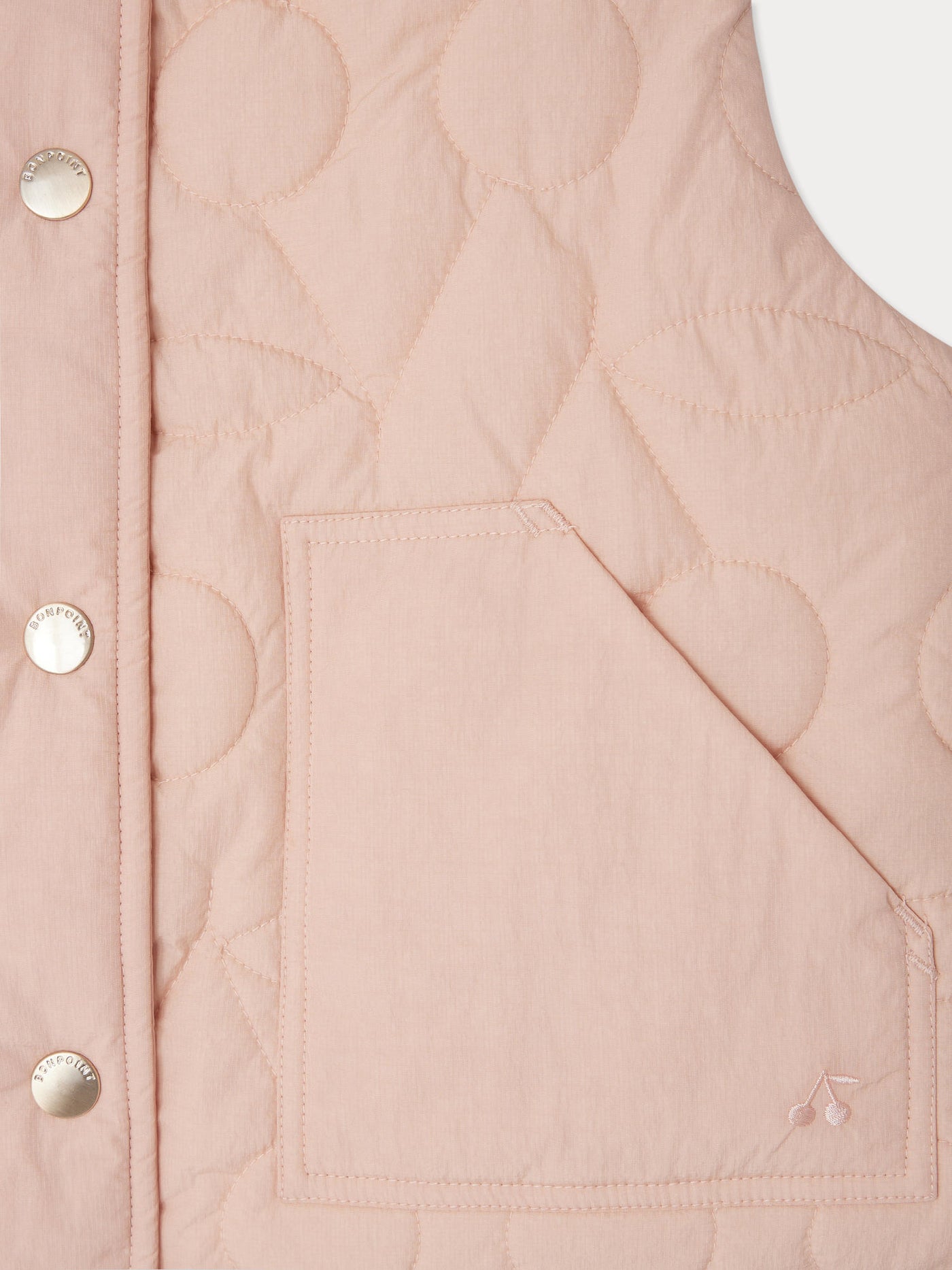Rosa ärmellose Steppjacke Jilian