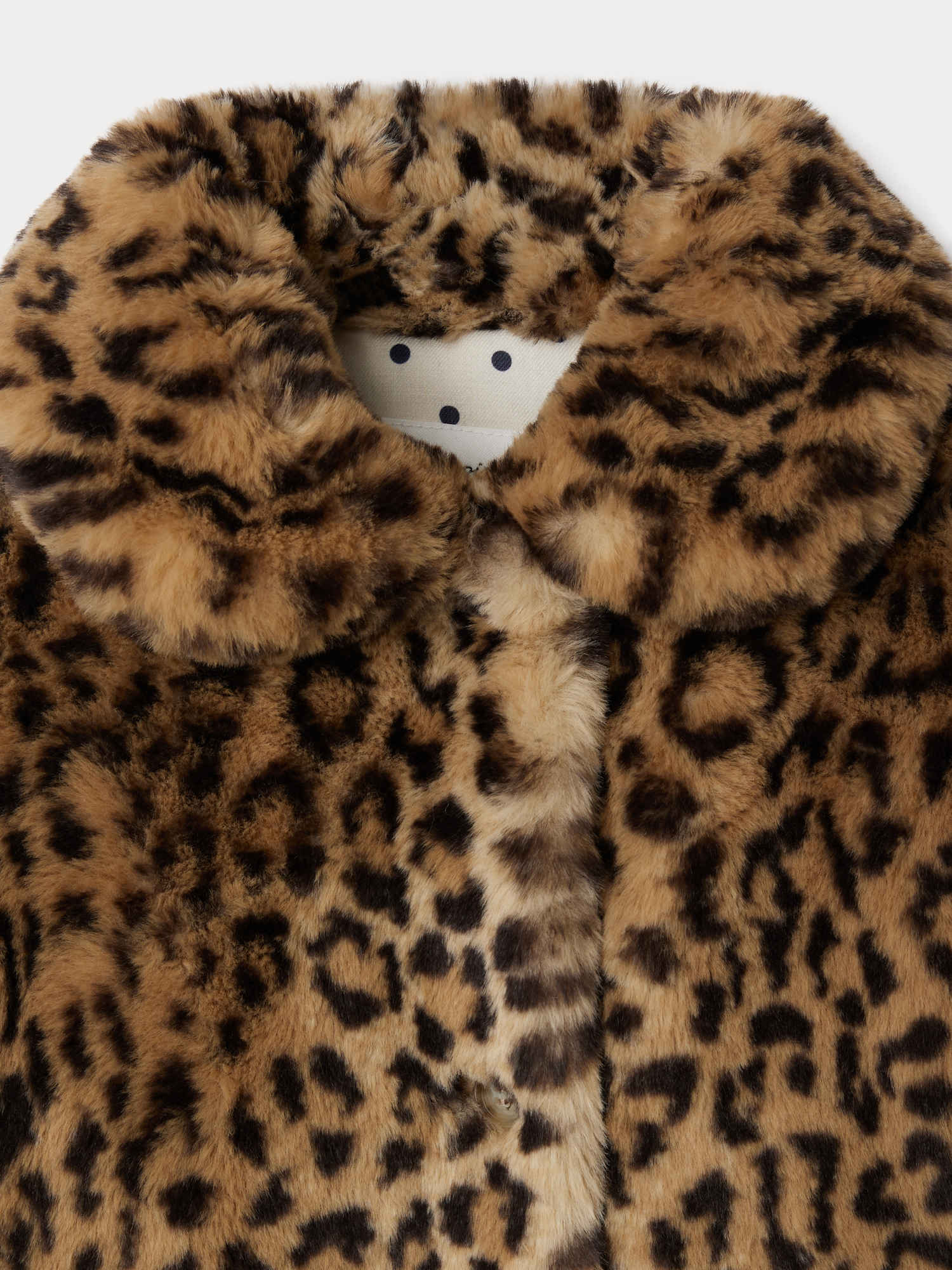 Doogie Leopard Print Faux Fur Coat • Bonpoint