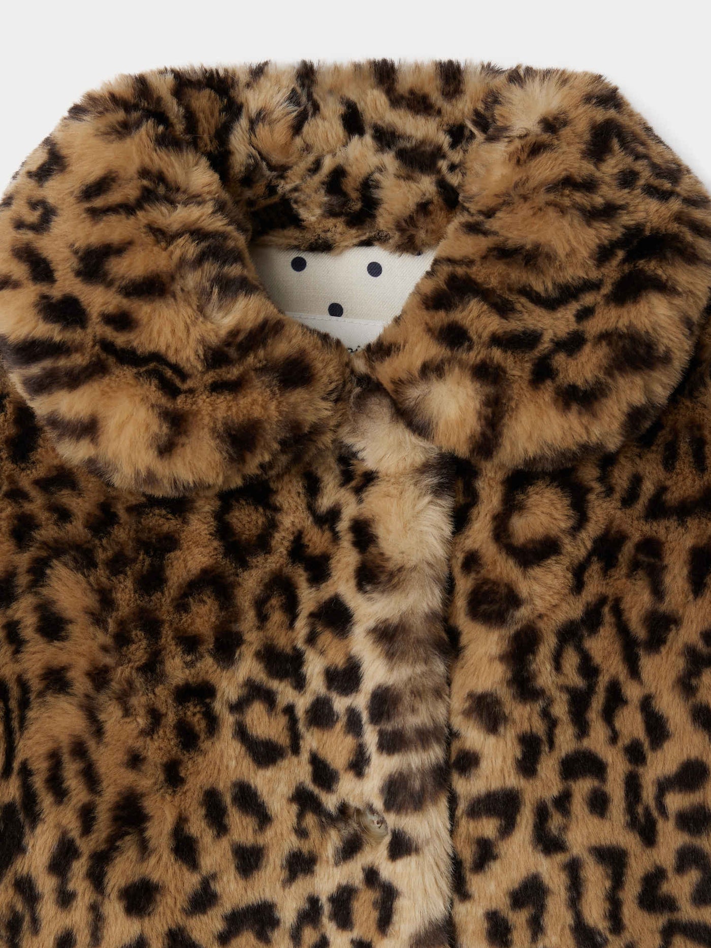 Doogie Kunstpelzmantel mit Leopardenmuster
