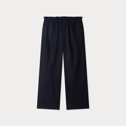 Pantaloni di luglio con elastico in vita e ricamo di ciliegie